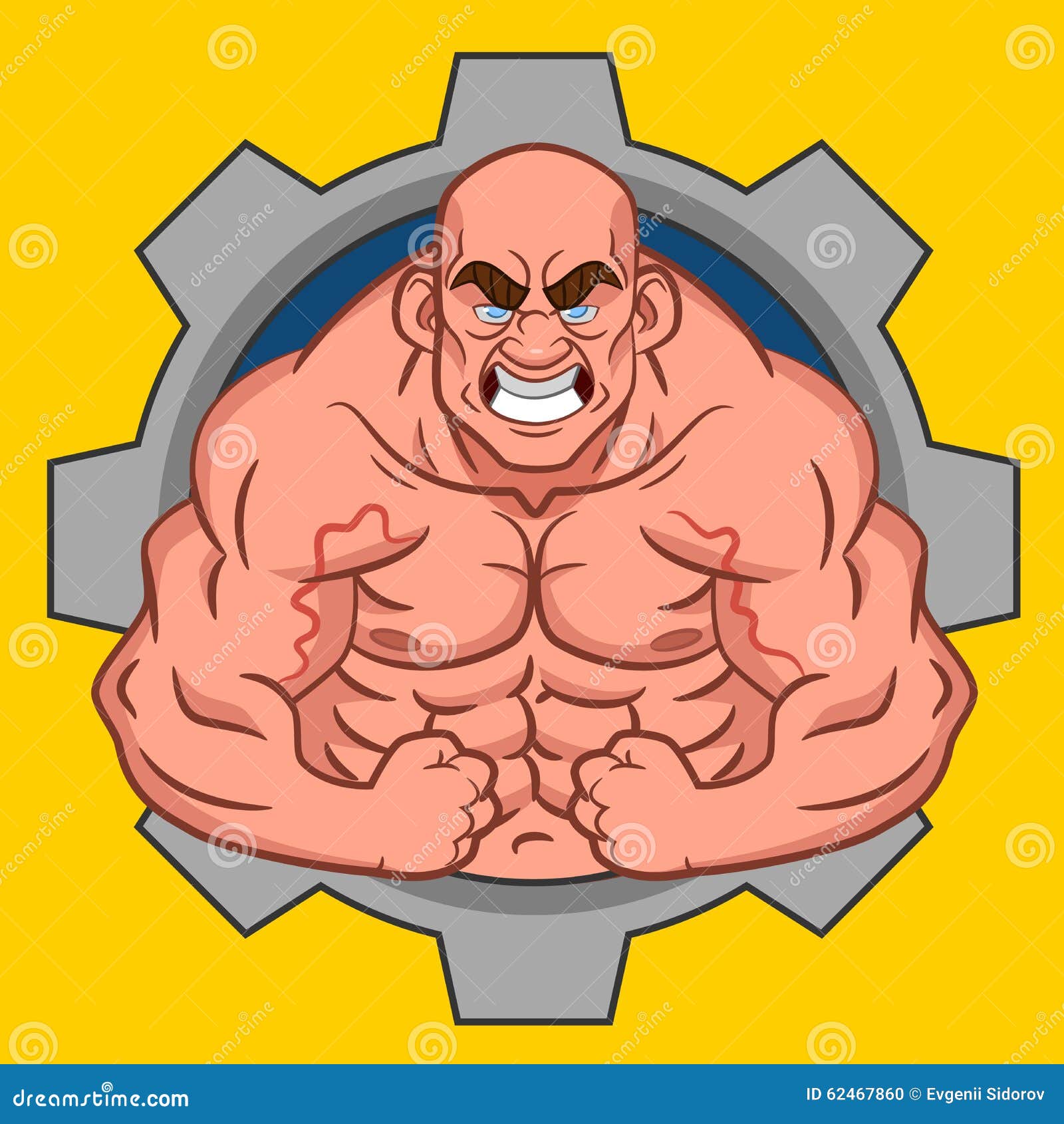 Avatar bodybuilder. stock vector. Illustration of biceps 62467860