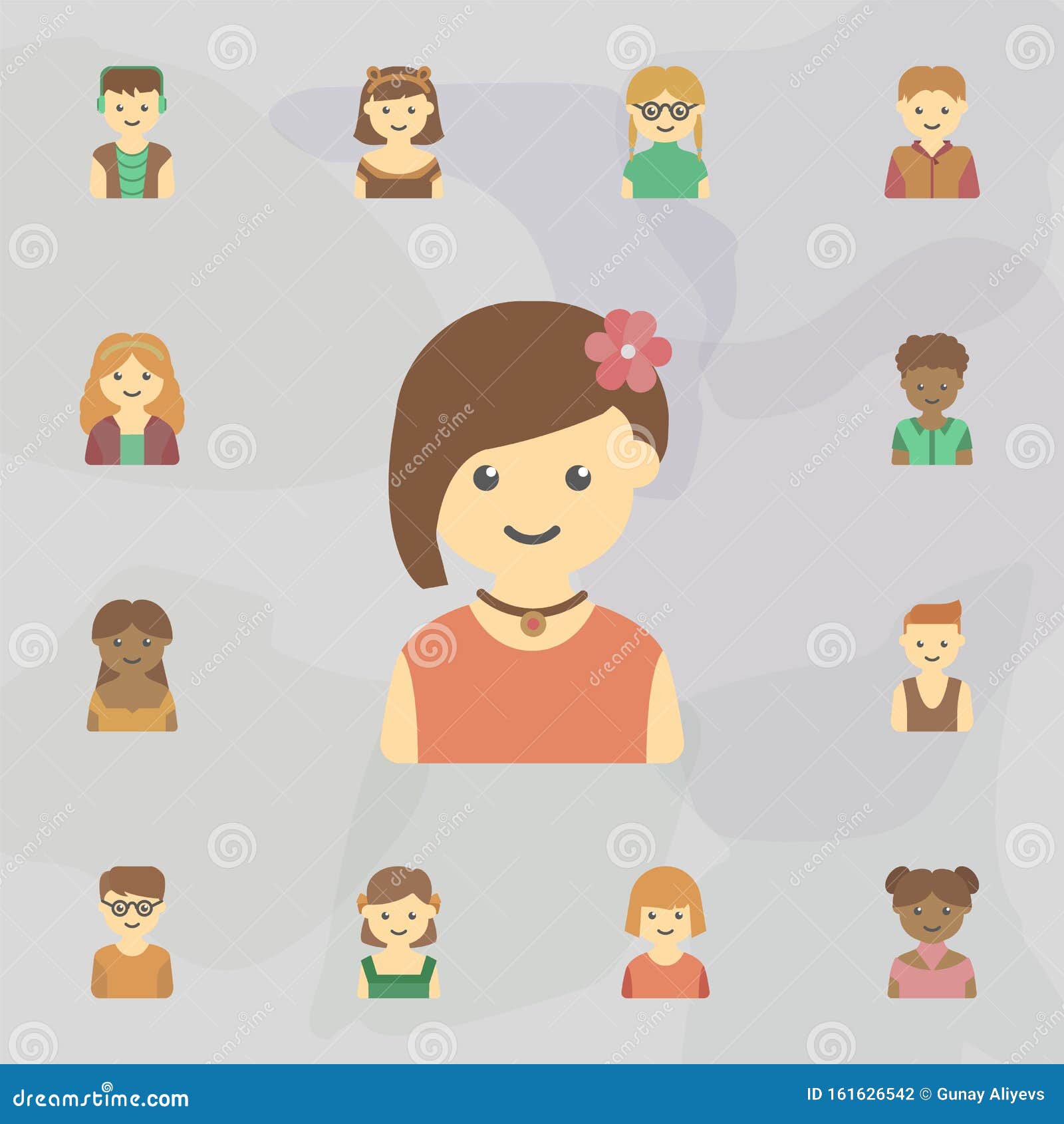 avatar of black guy colored icon Universal set of kids avatars for website design and development app development Stock Vector Adobe Stock