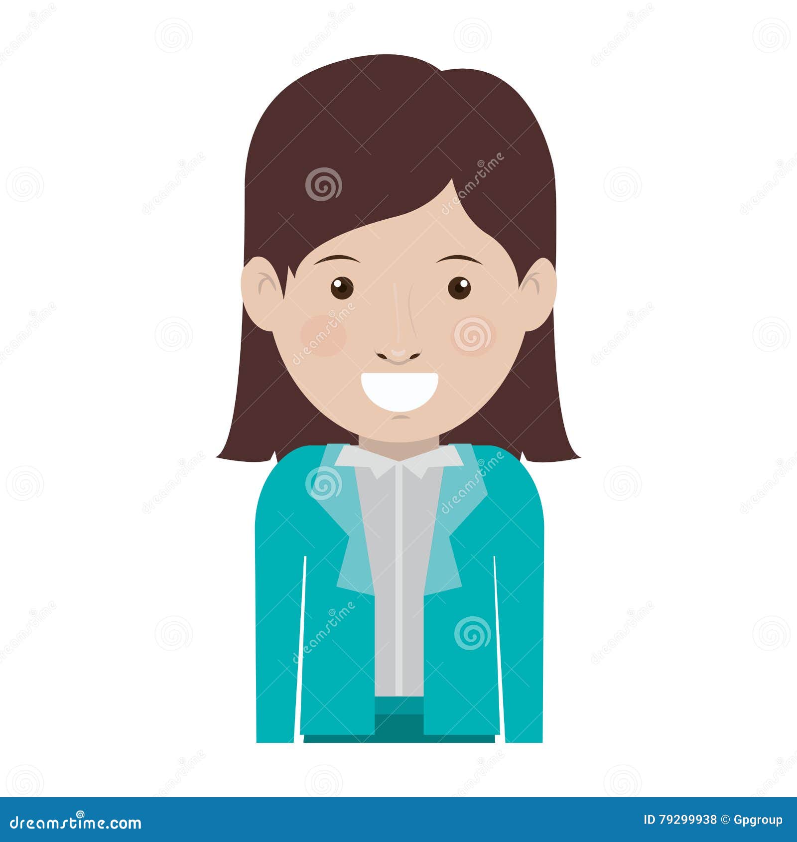 Avatar woman smiling stock vector. Illustration of pretty - 79299938