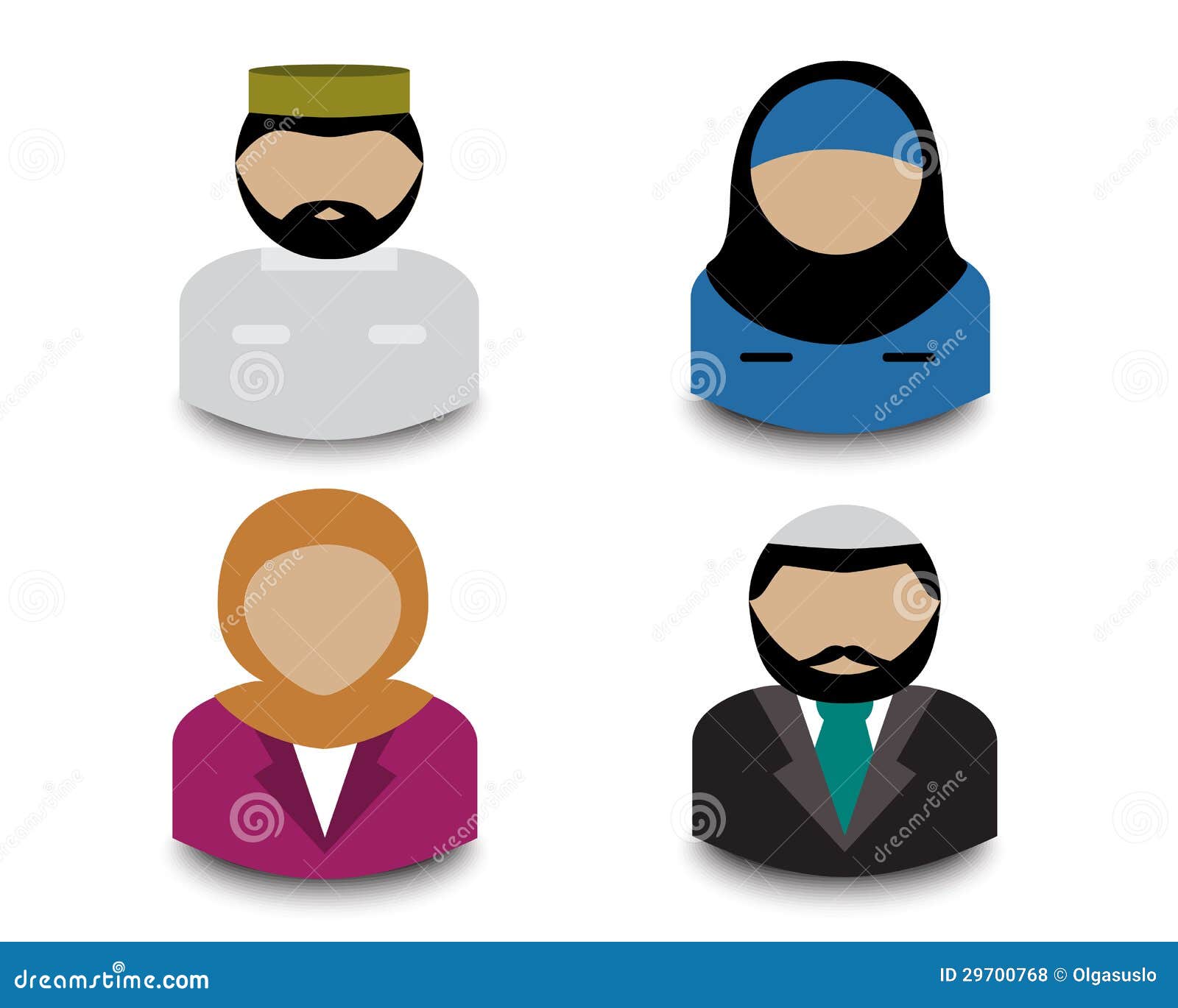 Muslim avatars stock vector. Illustration of female 