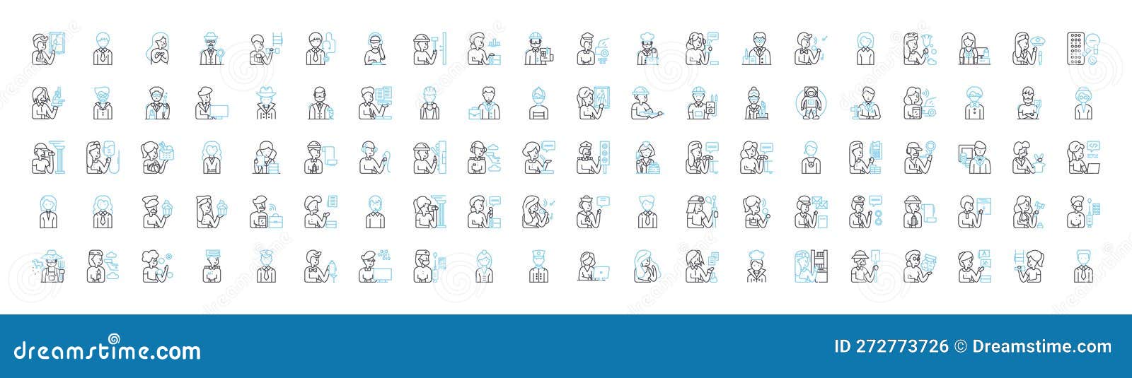 avatars  line icons set. personas, characters, forms, idols, avatars, representations, embodiments 