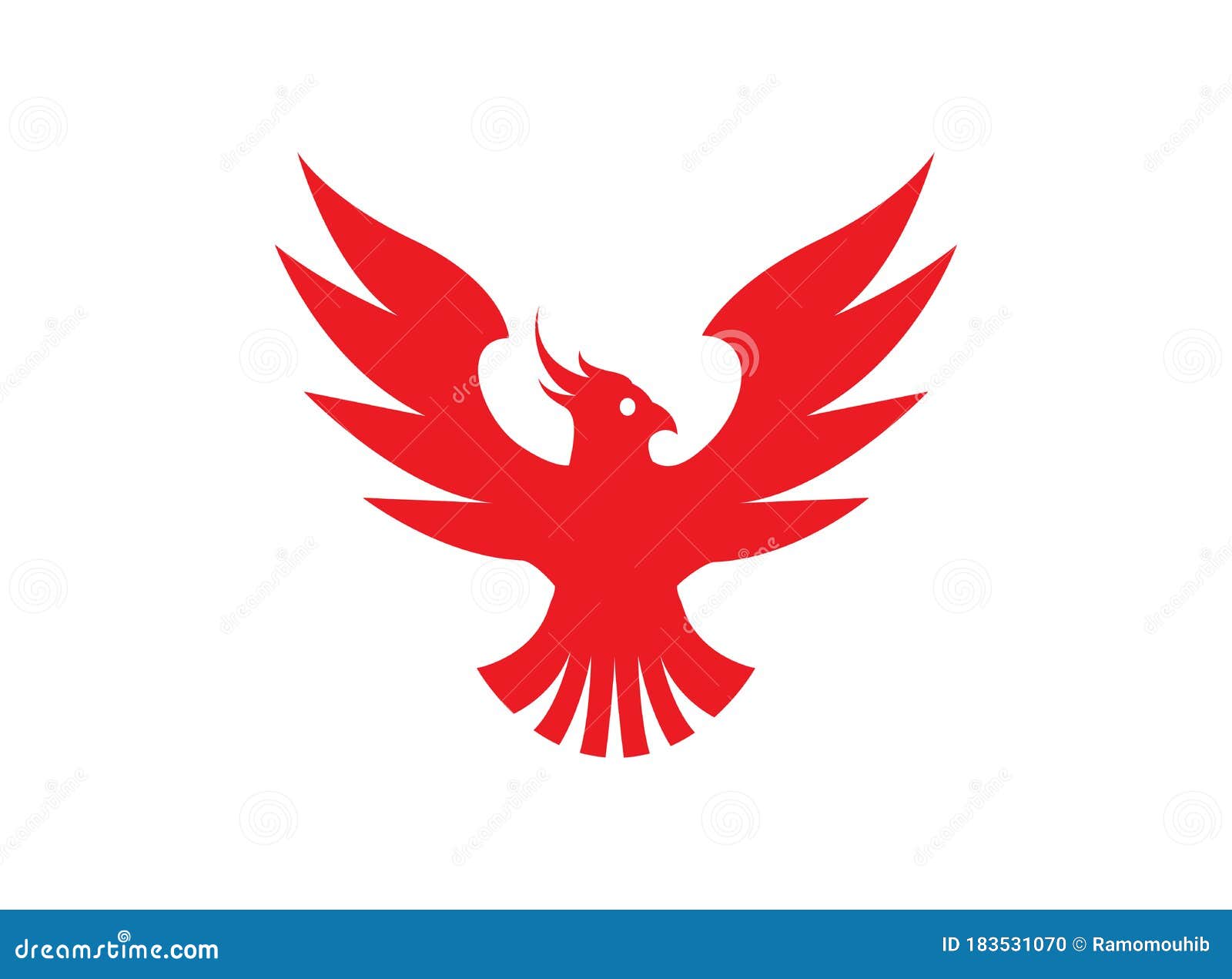 Ave Voladora Fénix Vector águila Roja Alas Abiertas Logo Diseño Vector  Ilustración De Fondo Blanco Ilustración del Vector - Ilustración de vuelo,  magia: 183531070
