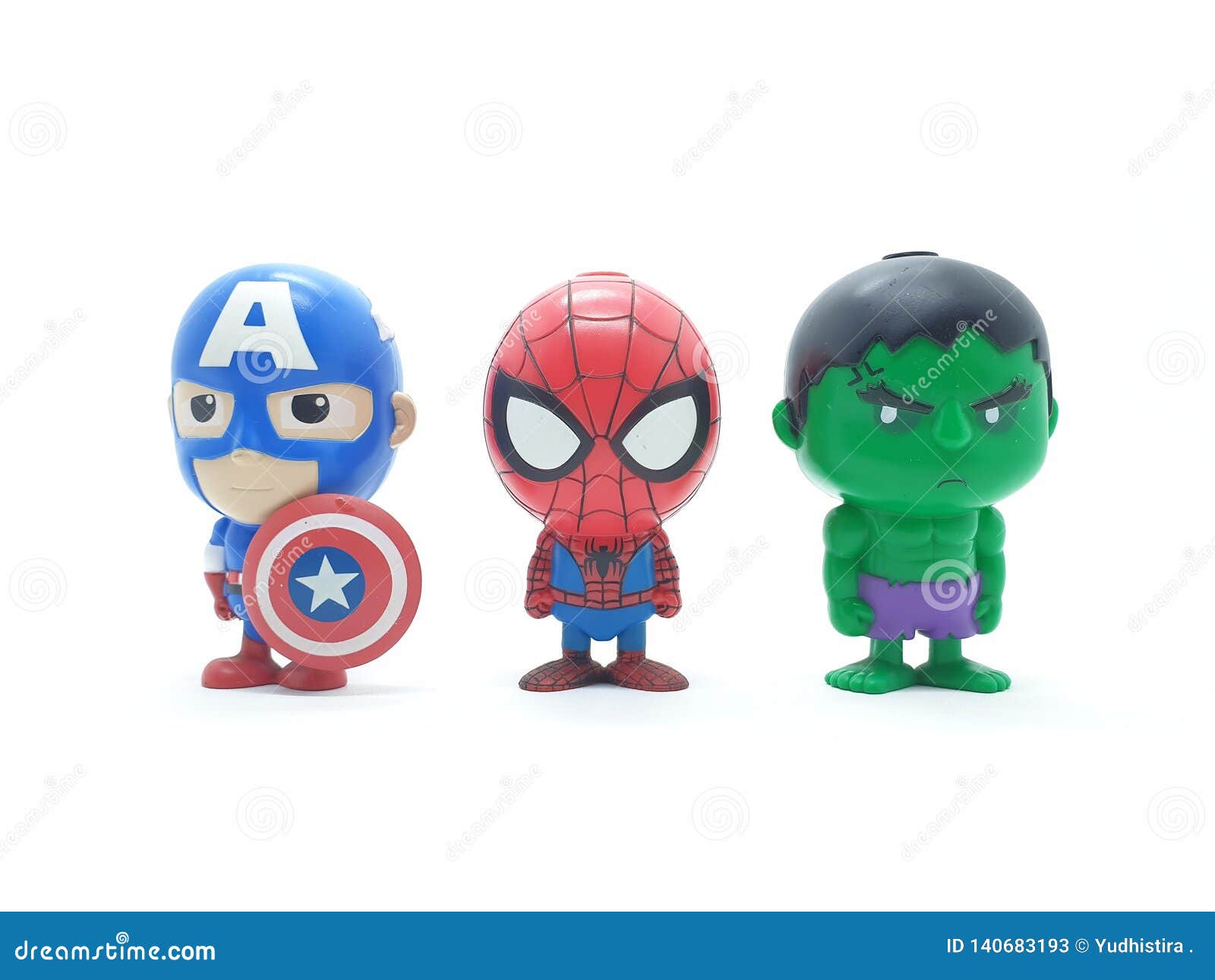 Avengers Hulk Spiderman Captain America Plastic from Movie Toys Model in  White Isolated Background Editorial Stock Photo - Image of monster, family:  140683193