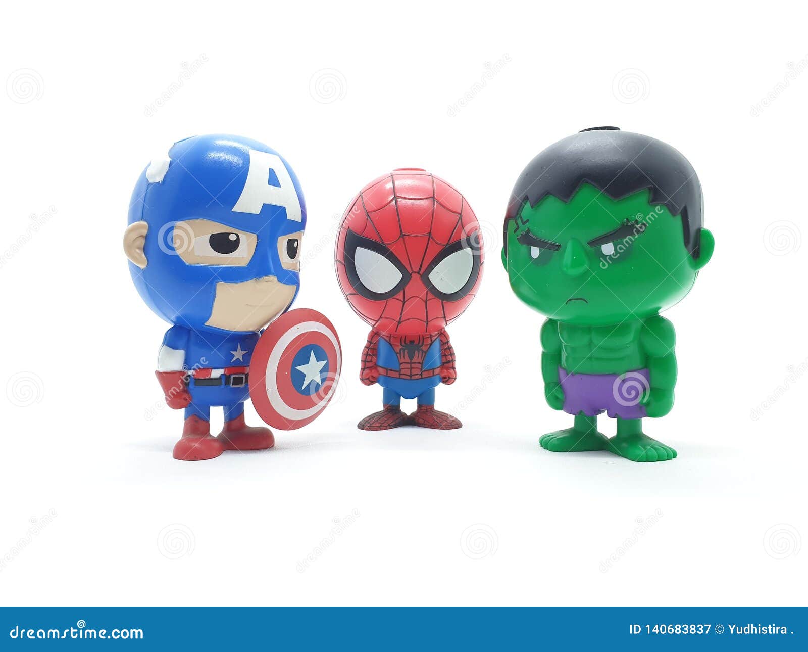 Avengers Hulk Spiderman Captain America Plastic from Movie Toys Model in  White Isolated Background Editorial Photography - Image of america, artist:  140683837