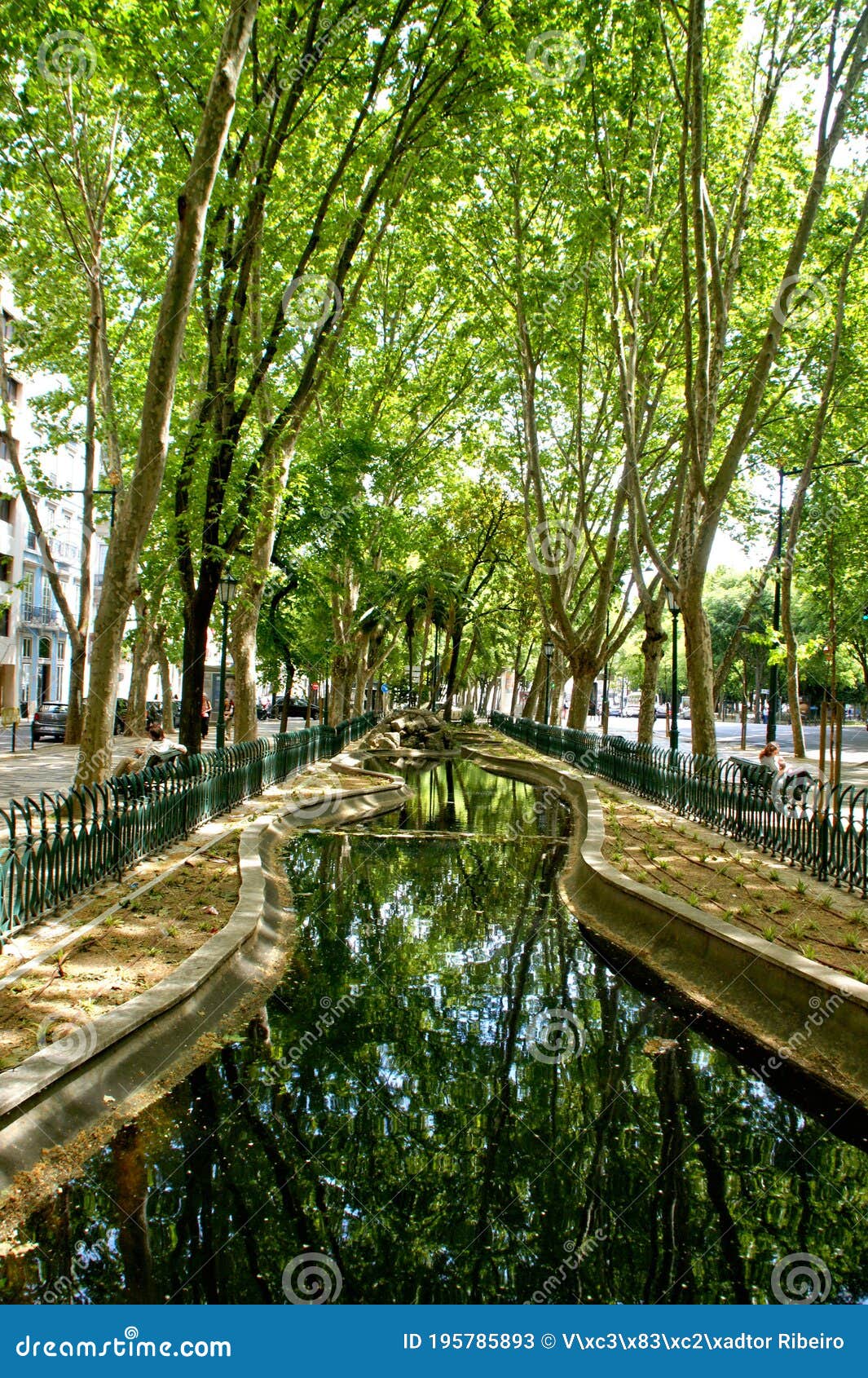 avenida da liberdade garden in lisbon