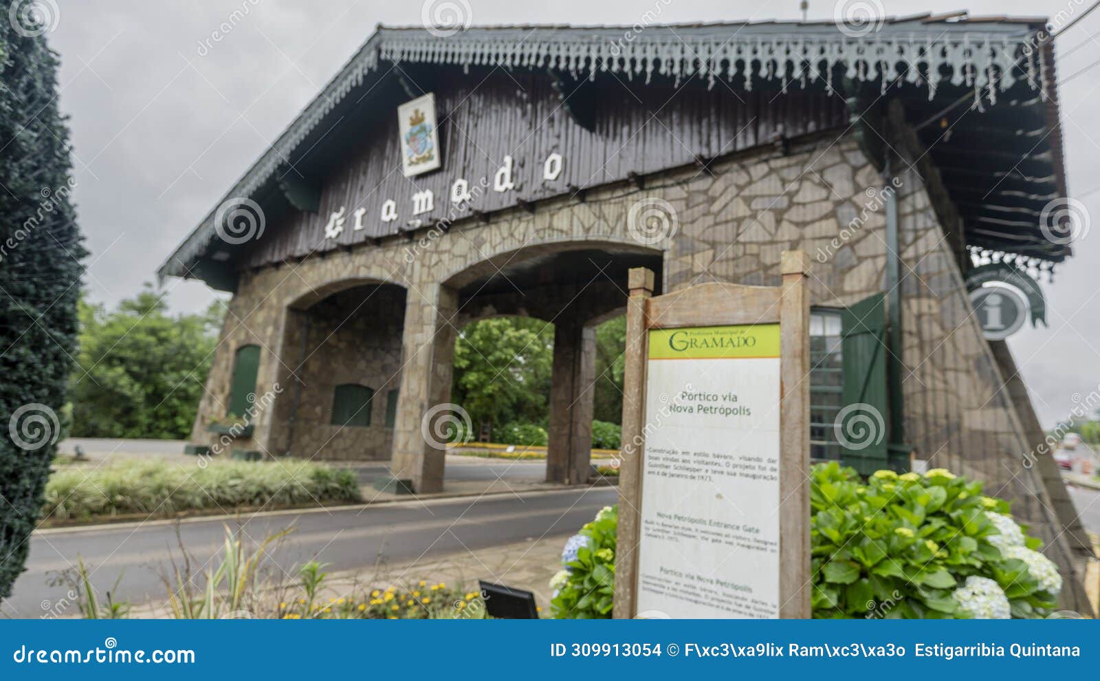 bavarian style lawn portico in rio grande do sul - brazil