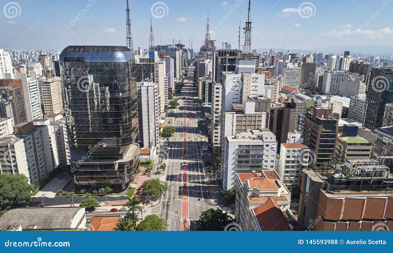 Avenida Paulista Paulista Avenue, Sao Paulo City, Brazil Stock