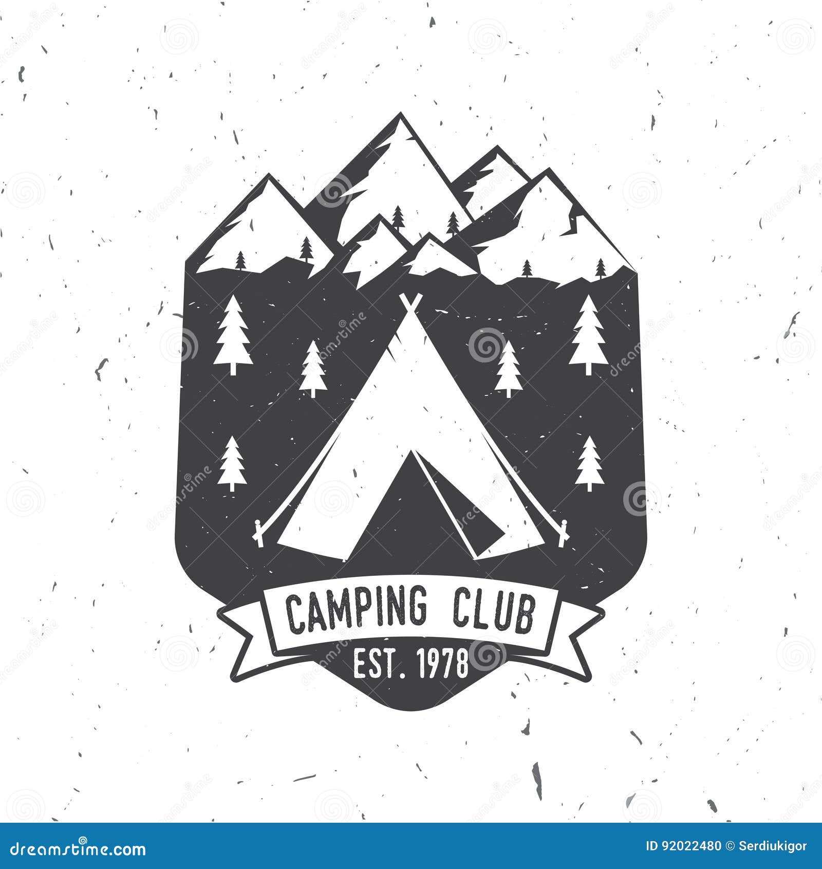 Camping club. Camping Wildlife logo.