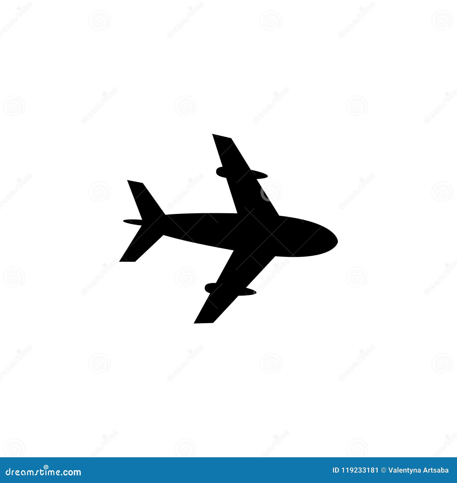 Aviao Icone Liso Do Vetor Do Plano Ilustracao Do Vetor Ilustracao De Plano Liso 119233181