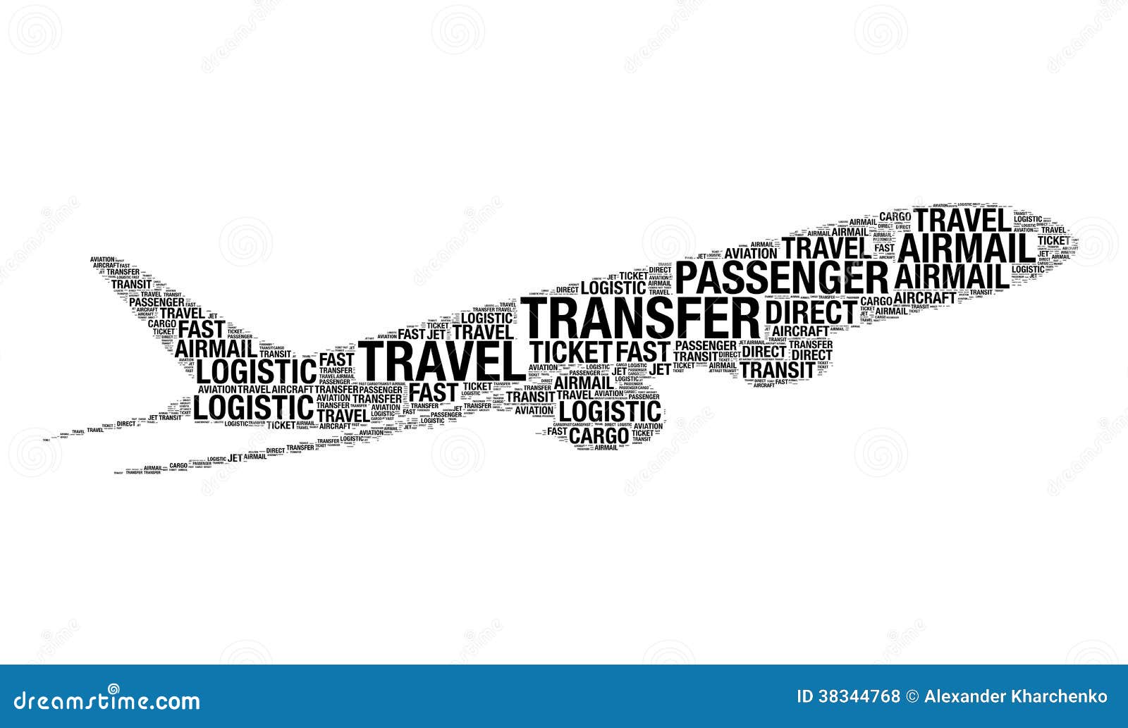 Aviation Concept Made with Words Stock Illustration Illustration of