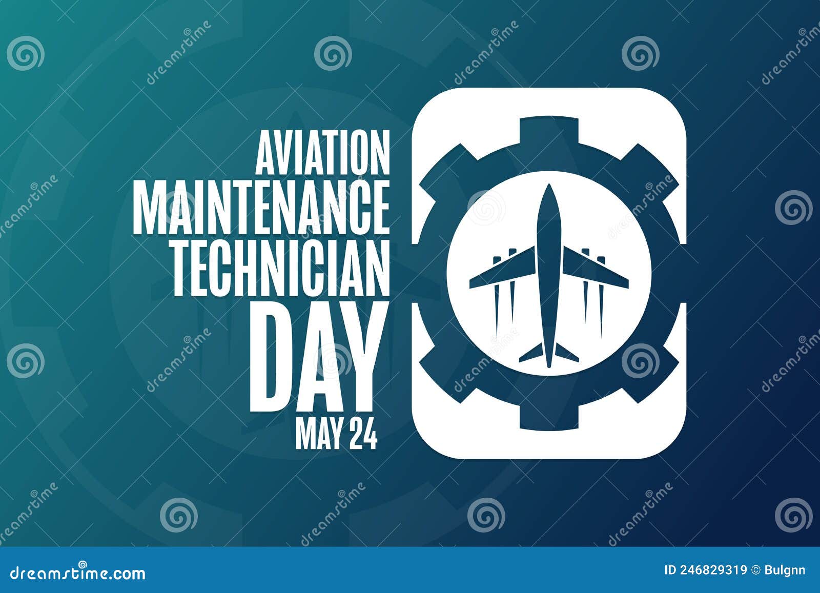 Aviation Maintenance Technician Day. May 24. Holiday Concept Stock