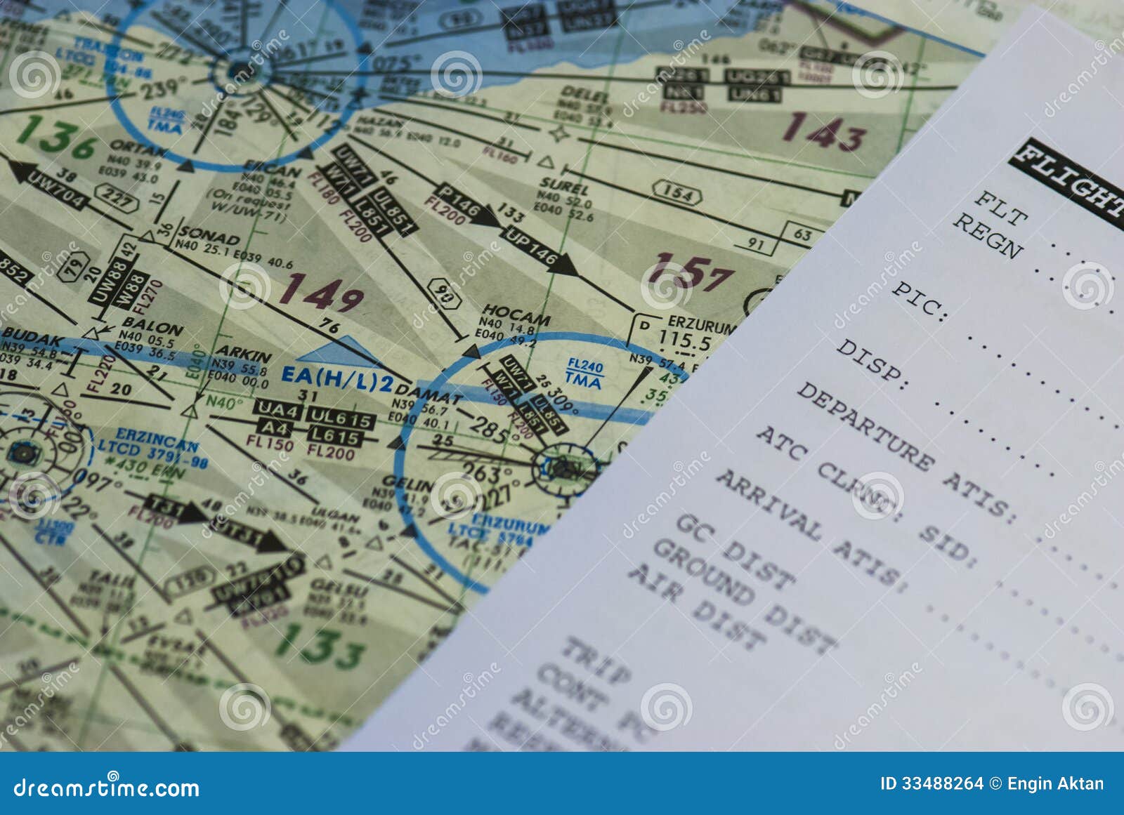 Aviation Map stock photo. Image of logbook, closeup, airplane 33488264