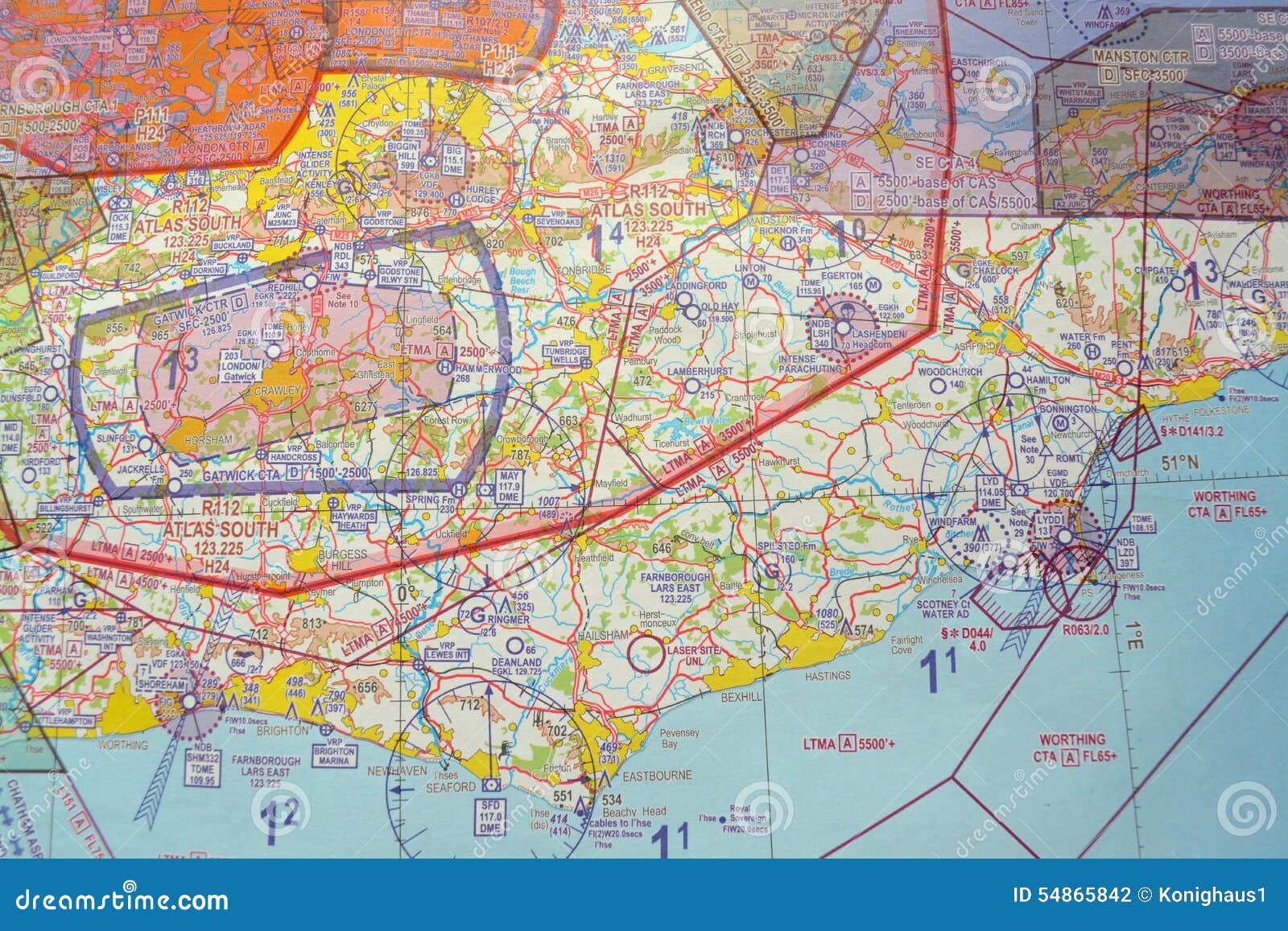Aviation map stock photo. Image of aviation, path, south 54865842