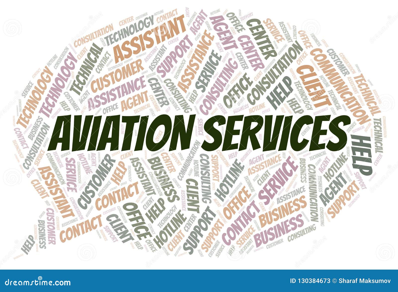 Aviation Services Word Cloud. Stock Illustration Illustration of