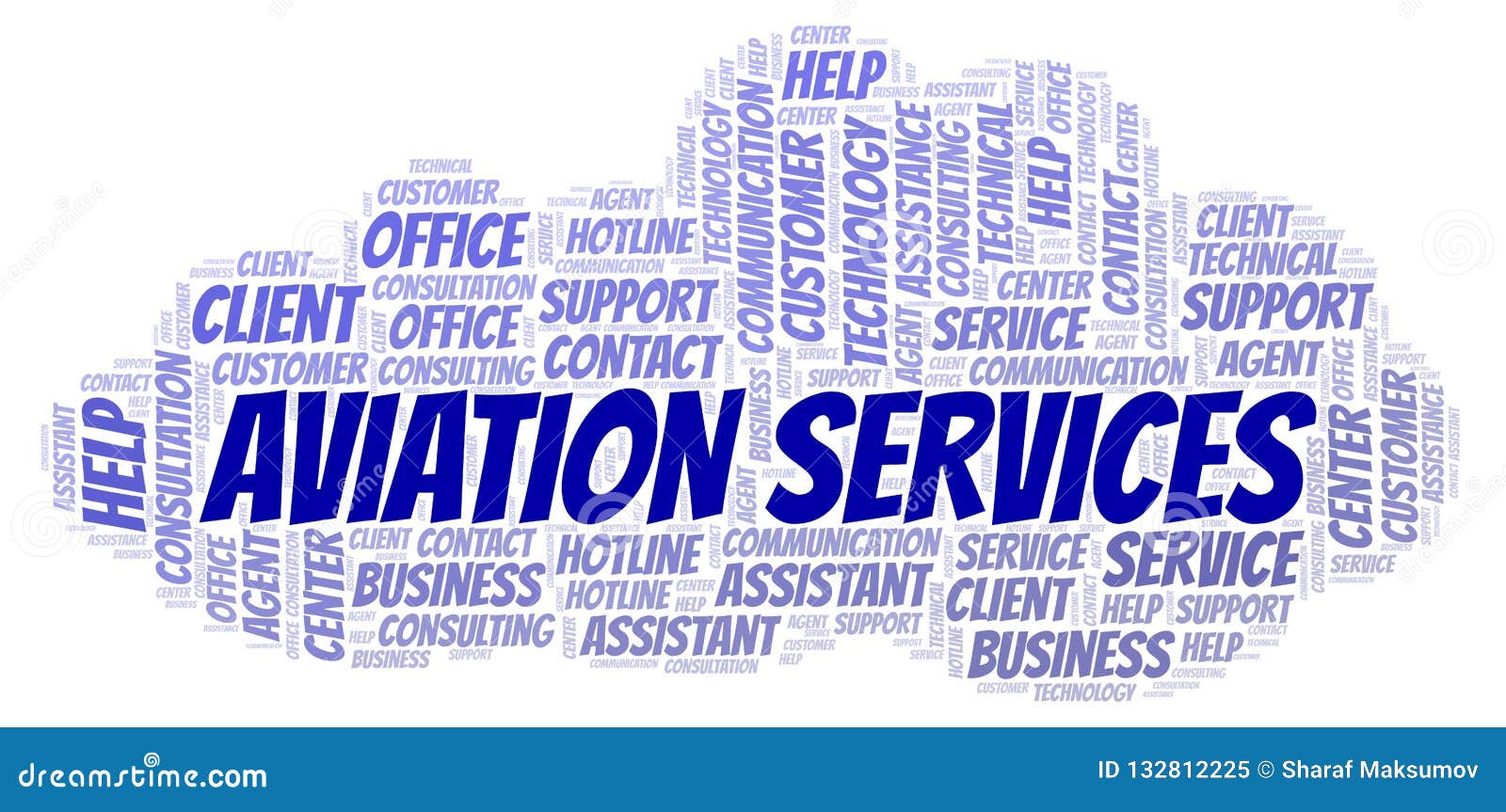 Aviation Services Word Cloud Stock Illustration Illustration of