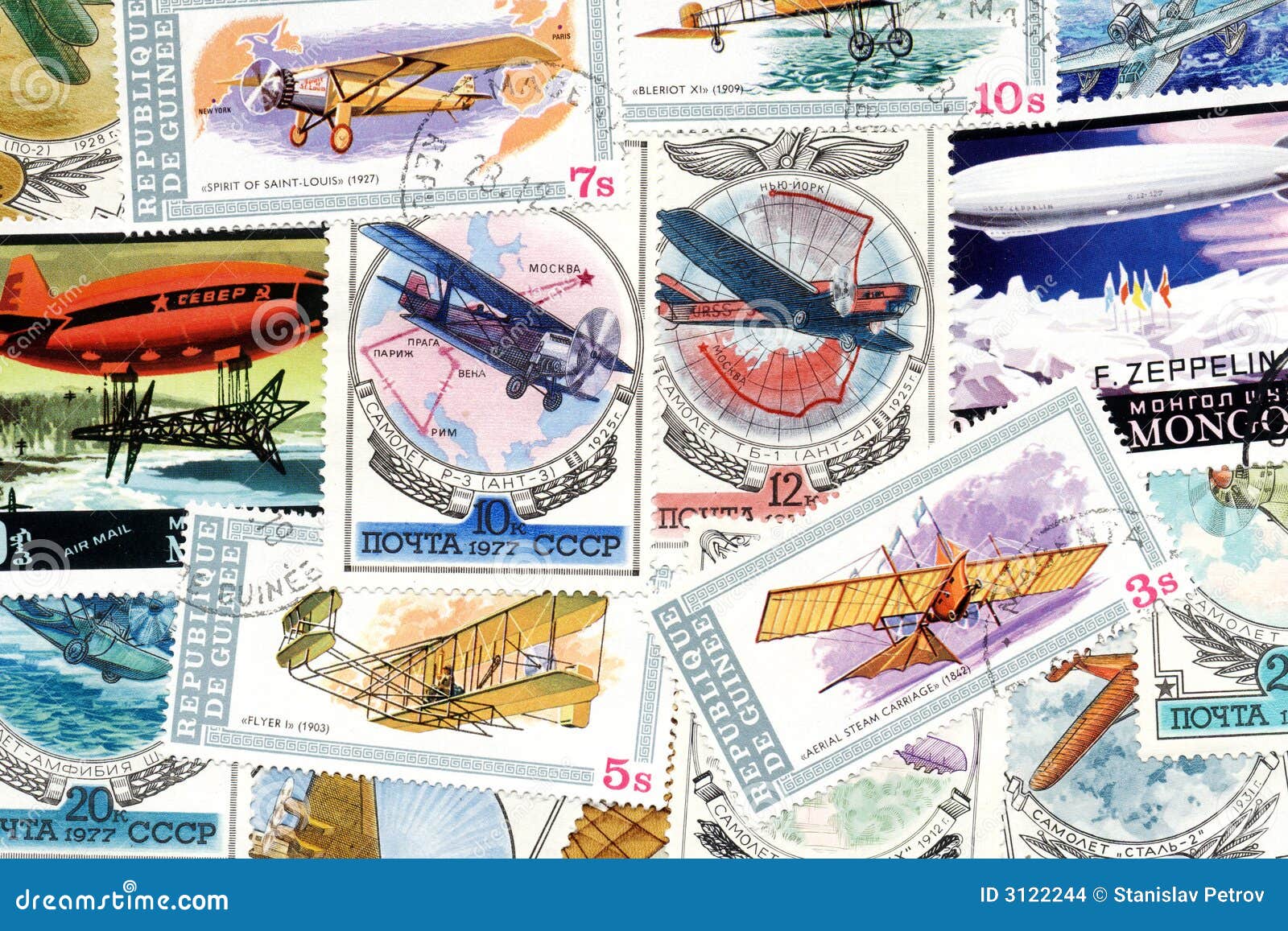 Aviation theme stamps editorial stock image. Image of soviet 3122244