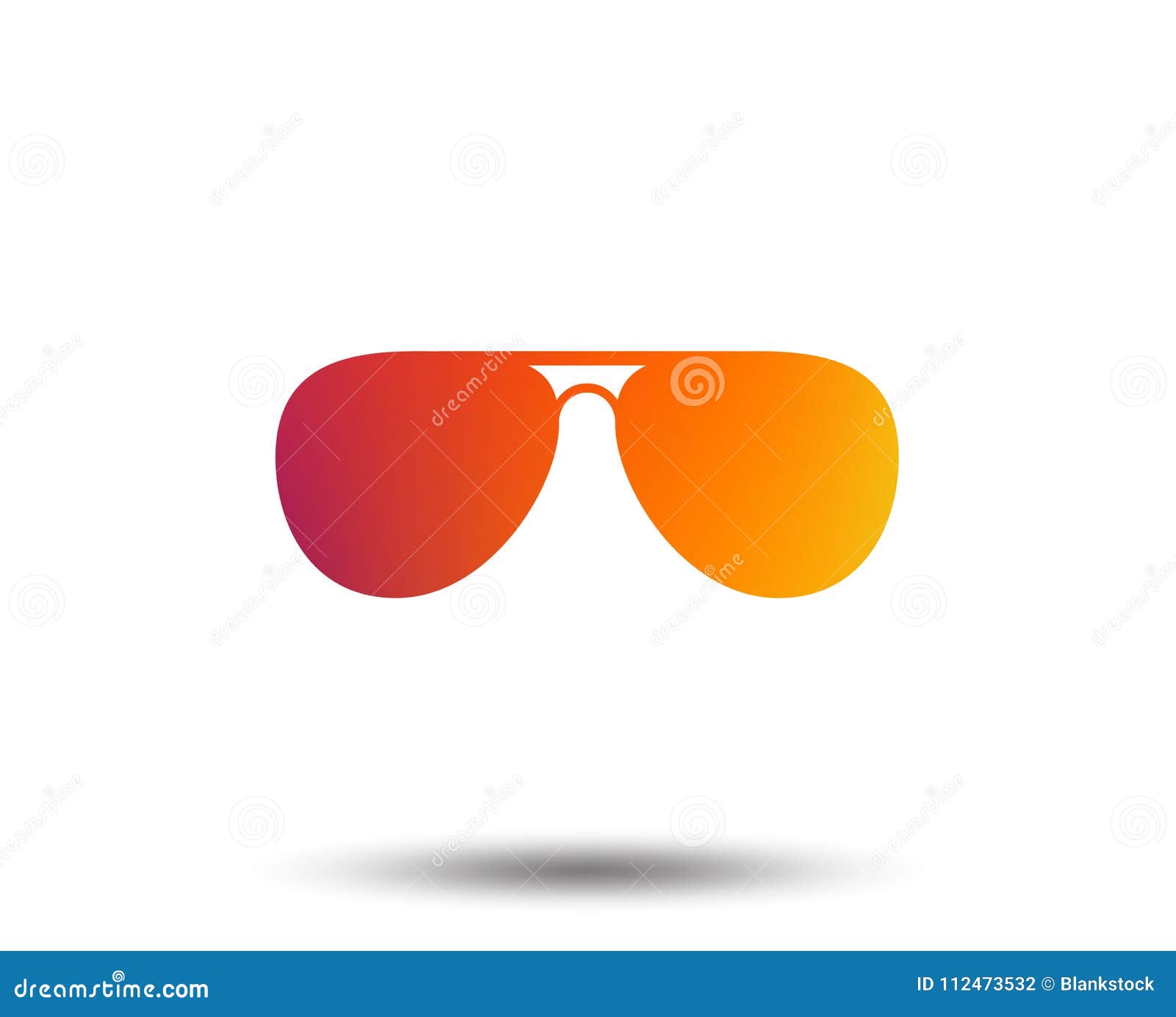 aviator sunglasses sign icon. pilot glasses.