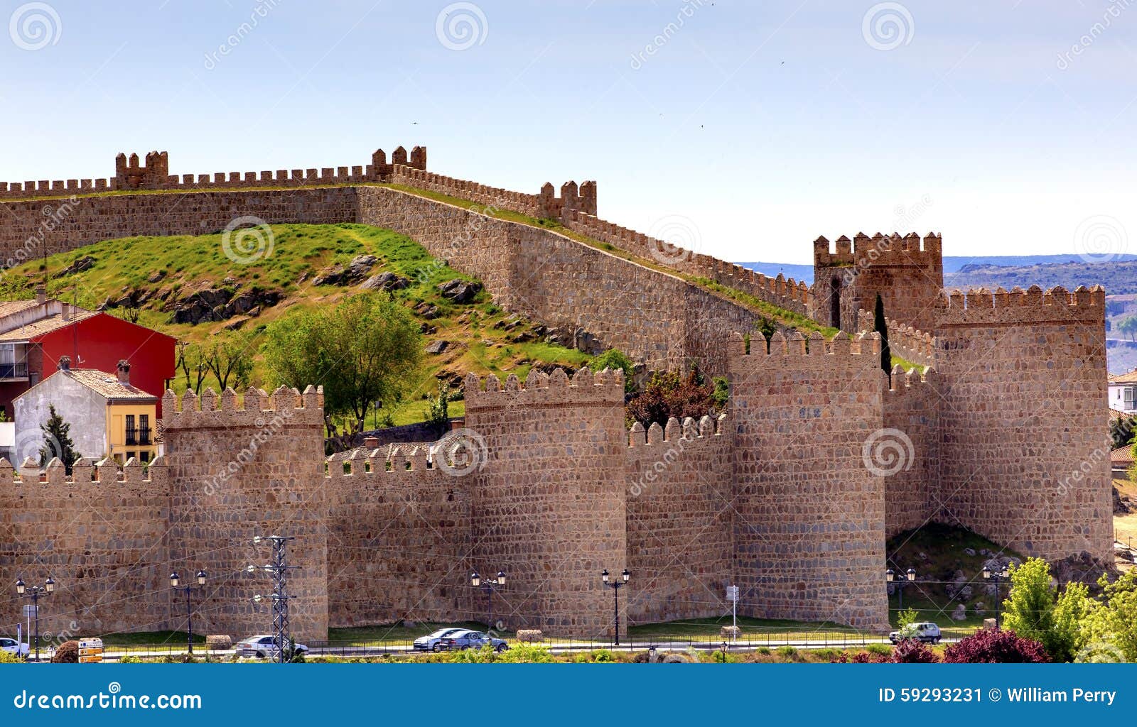 avila castle walls ancient medieval city castile spain