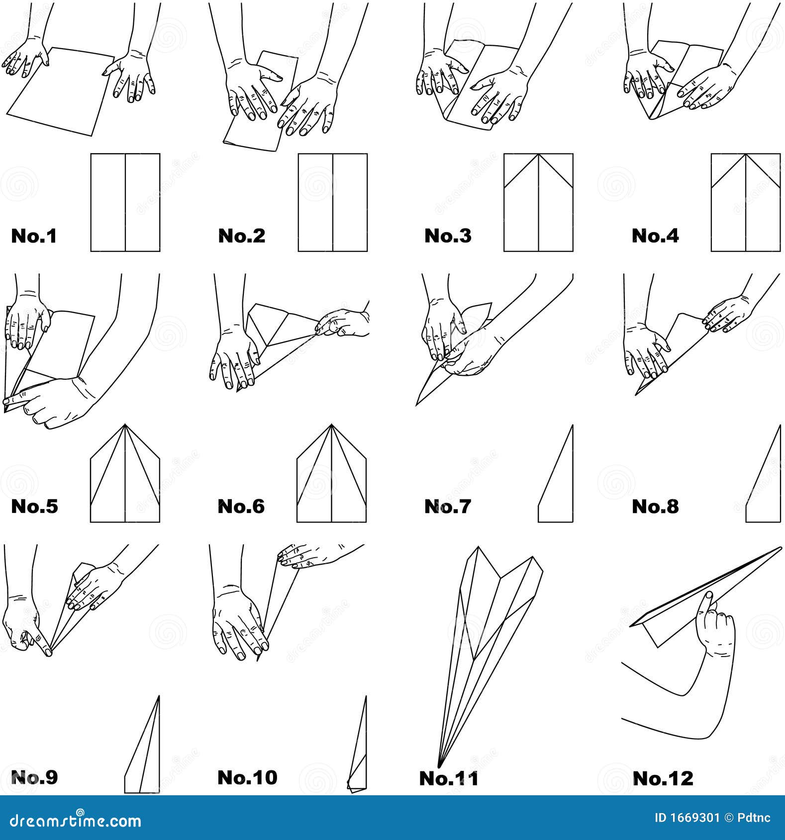 Avião De Papel Imagem de Stock Imagem 1669301