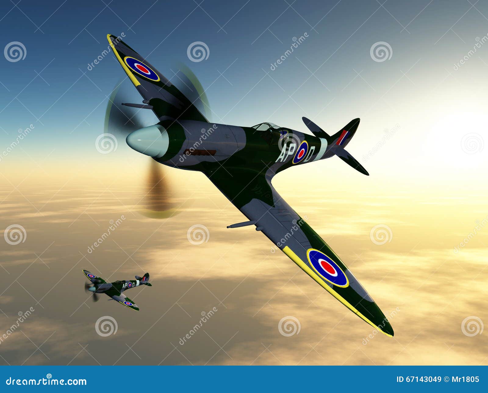 Aviones De Combate Británicos De La Segunda Guerra Mundial Stock de  ilustración - Ilustración de militar, batalla: 67143049