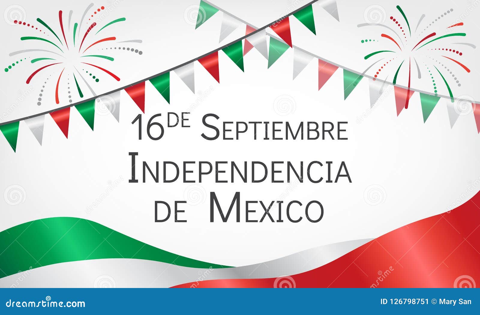 Aviso Sobre El Día De Independencia De México Con Las Banderas