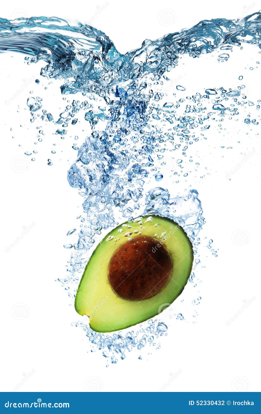 Avocado Falls Deeply Under Water Stock Photo Image of freshness, drop