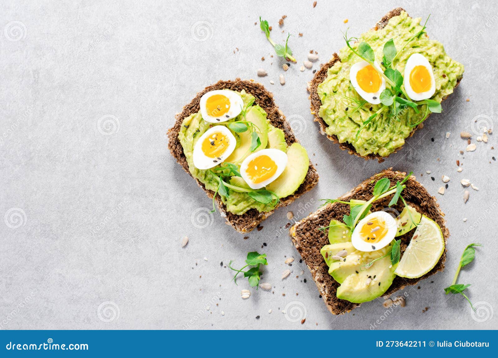 Avocado and Quail Egg Toasts, Healthy Snack or Breakfast Stock Image Image of bruschetta, view