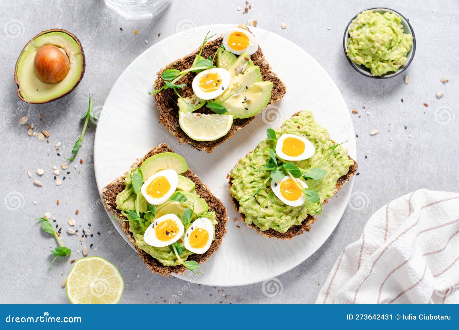 Avocado and Quail Egg Toasts, Healthy Snack or Breakfast Stock Image Image of plate, grain