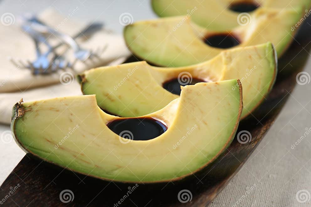 Avocado Slices with Balsamic Stock Image Image of tropical, eating