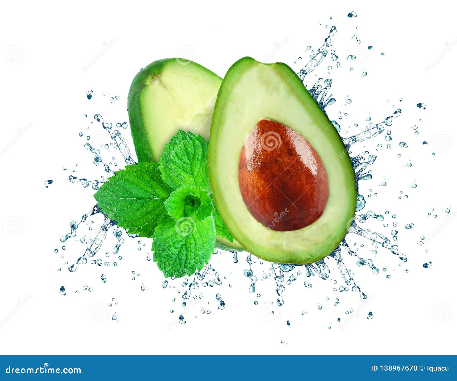 Avocado splash water stock photo. Image of food, splash 138967670
