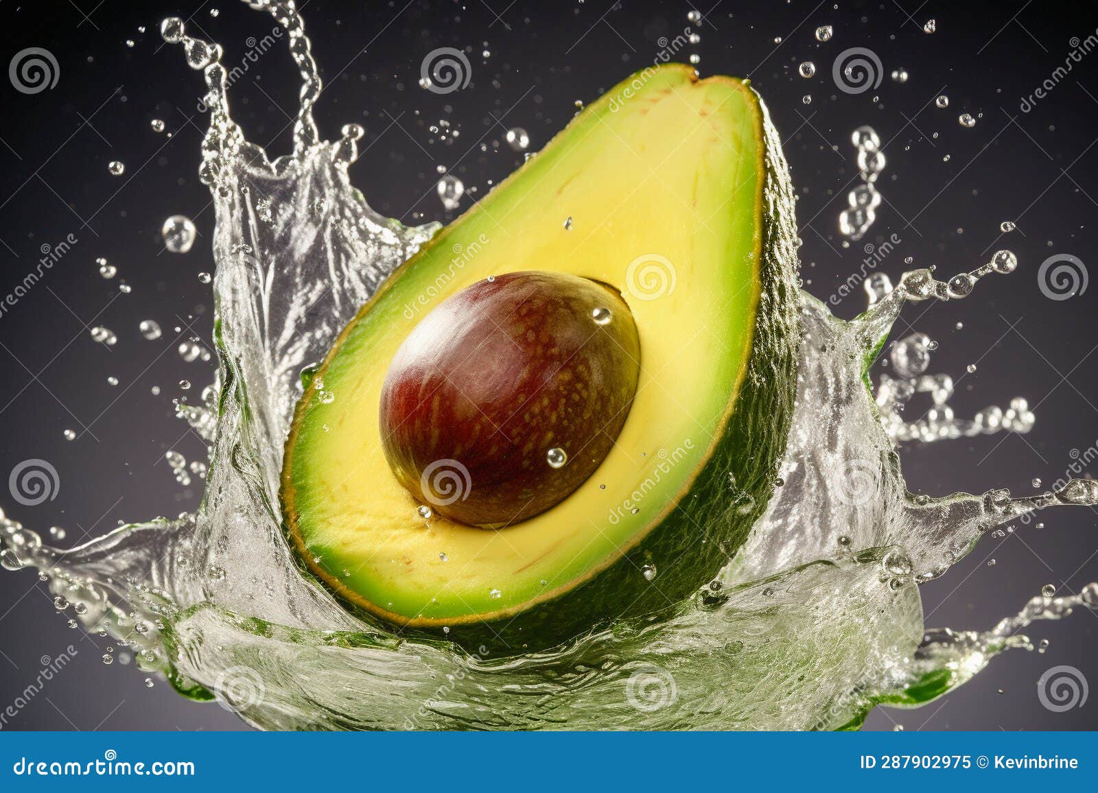 Avocado Water Splash stock illustration. Illustration of fresh 287902975