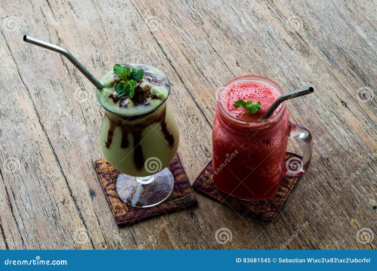 Avocado and Watermelon Juice Stock Image Image of dessert, drink