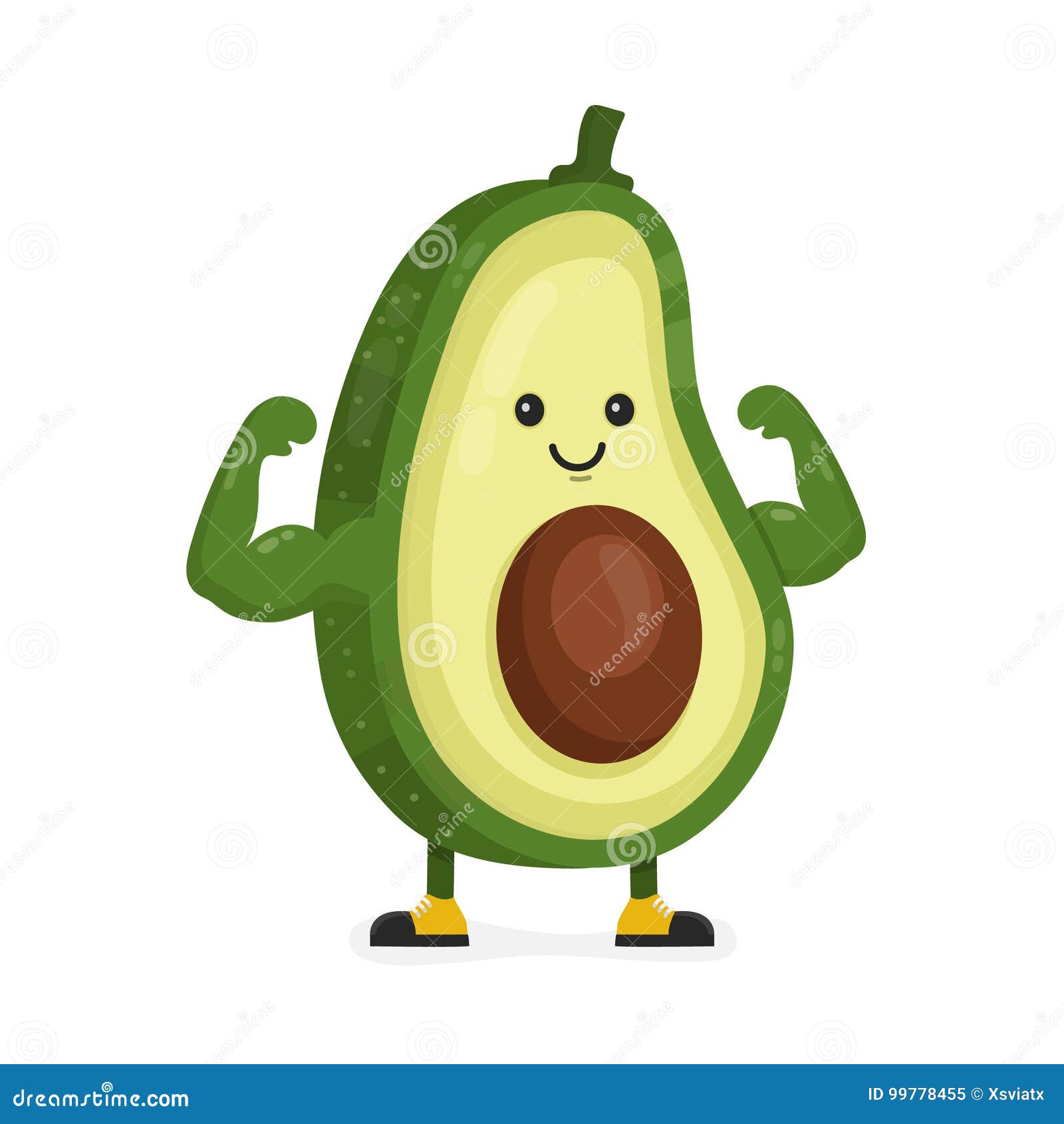 Avocat De Sourire Fort Heureux Mignon Illustration de Vecteur ...