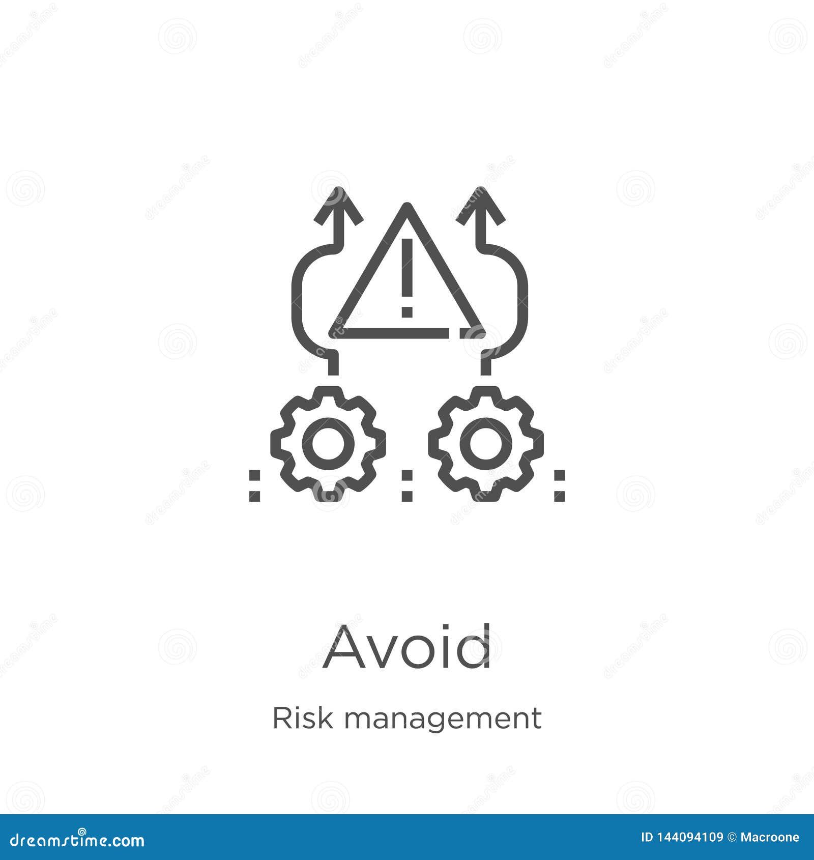 Avoid Icon Vector from Risk Management Collection. Thin Line Avoid