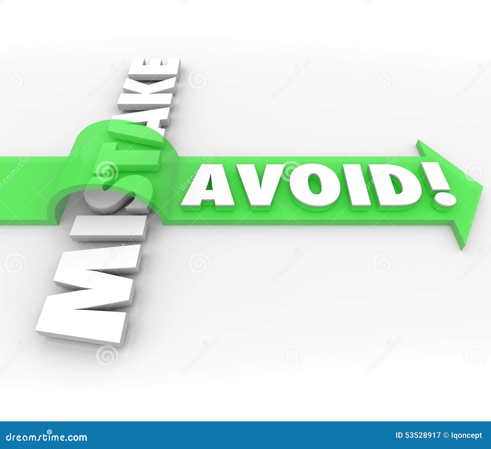 avoid mistake arrow over word prevent problem error
