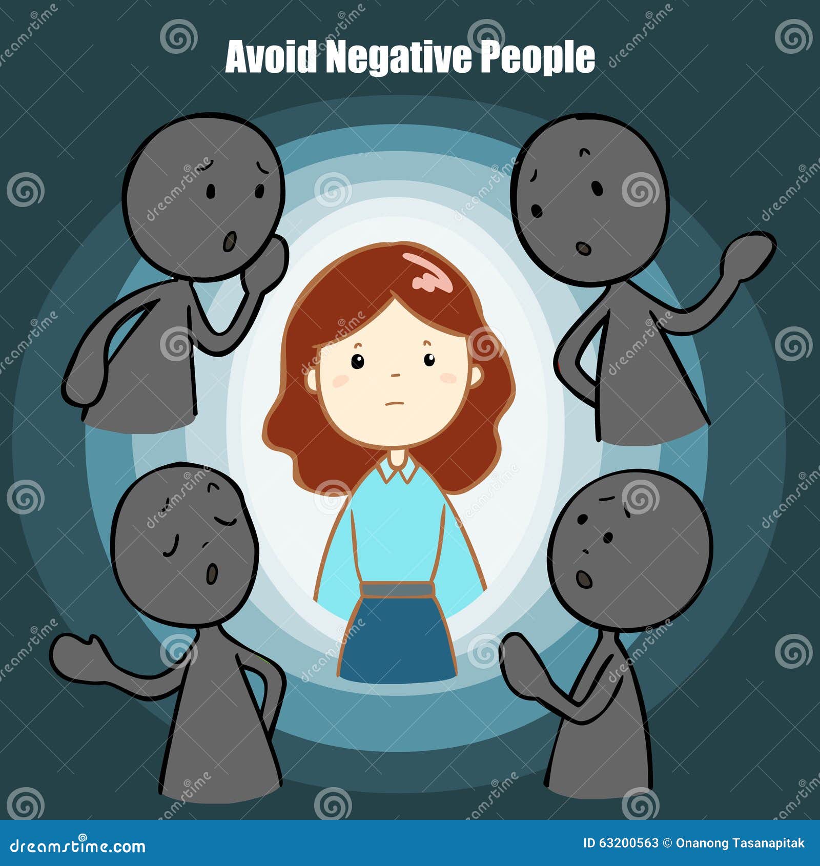 Avoid Negative People Cartoon Illustration Stock Vector - Illustration of  companion, health: 63200563