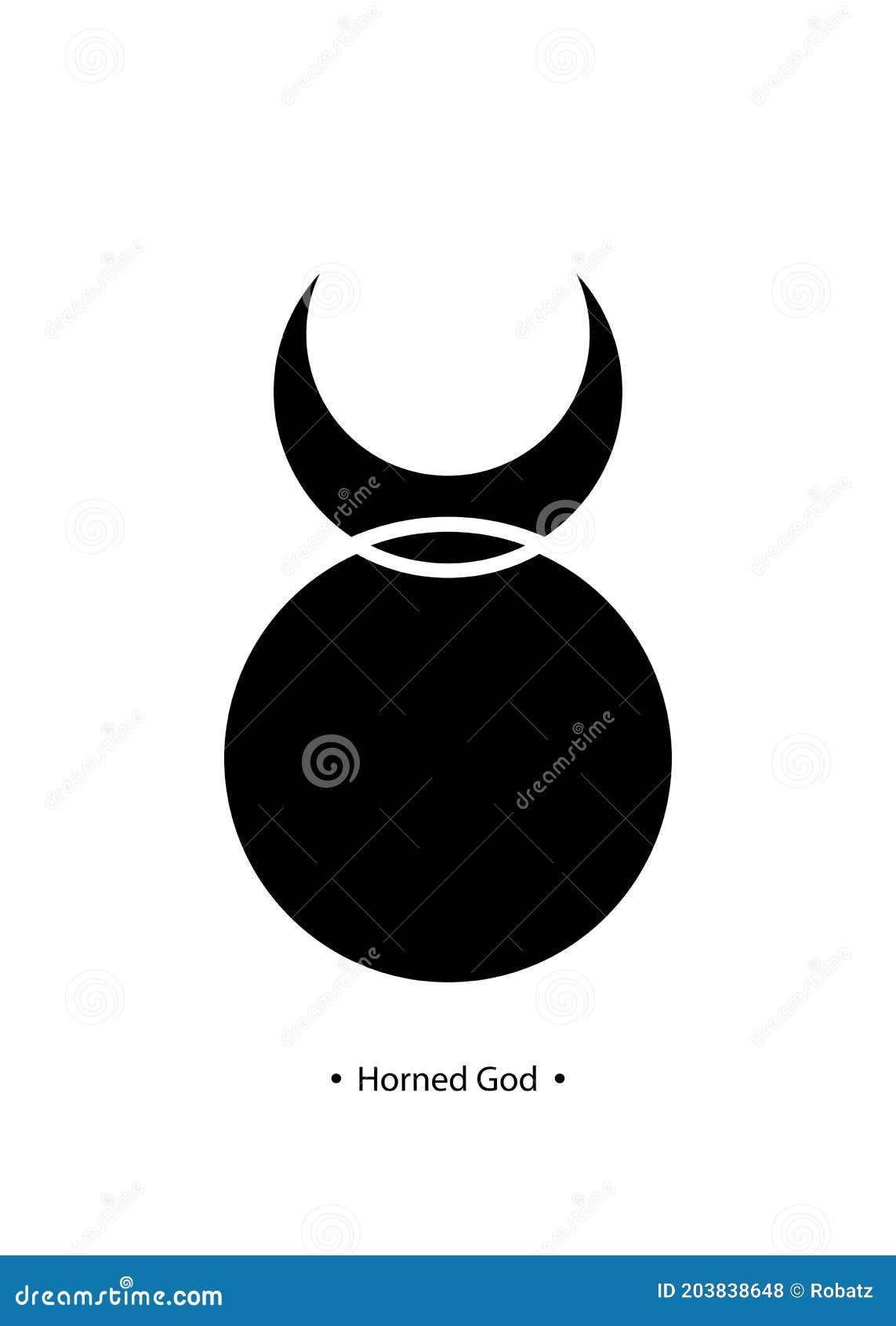 horned god wiccan icon. god of nature, wilderness, sexuality, hunting. wicca deities  consort triple goddess, moon horned