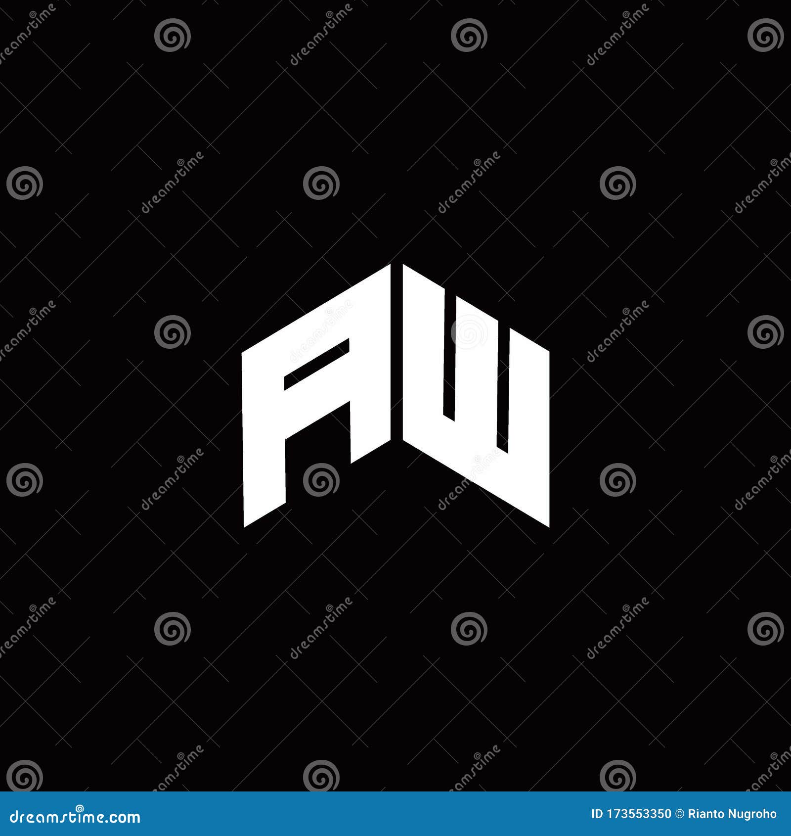 AW Logo Monogram Modern Design Template Stock Vector - Illustration of ...