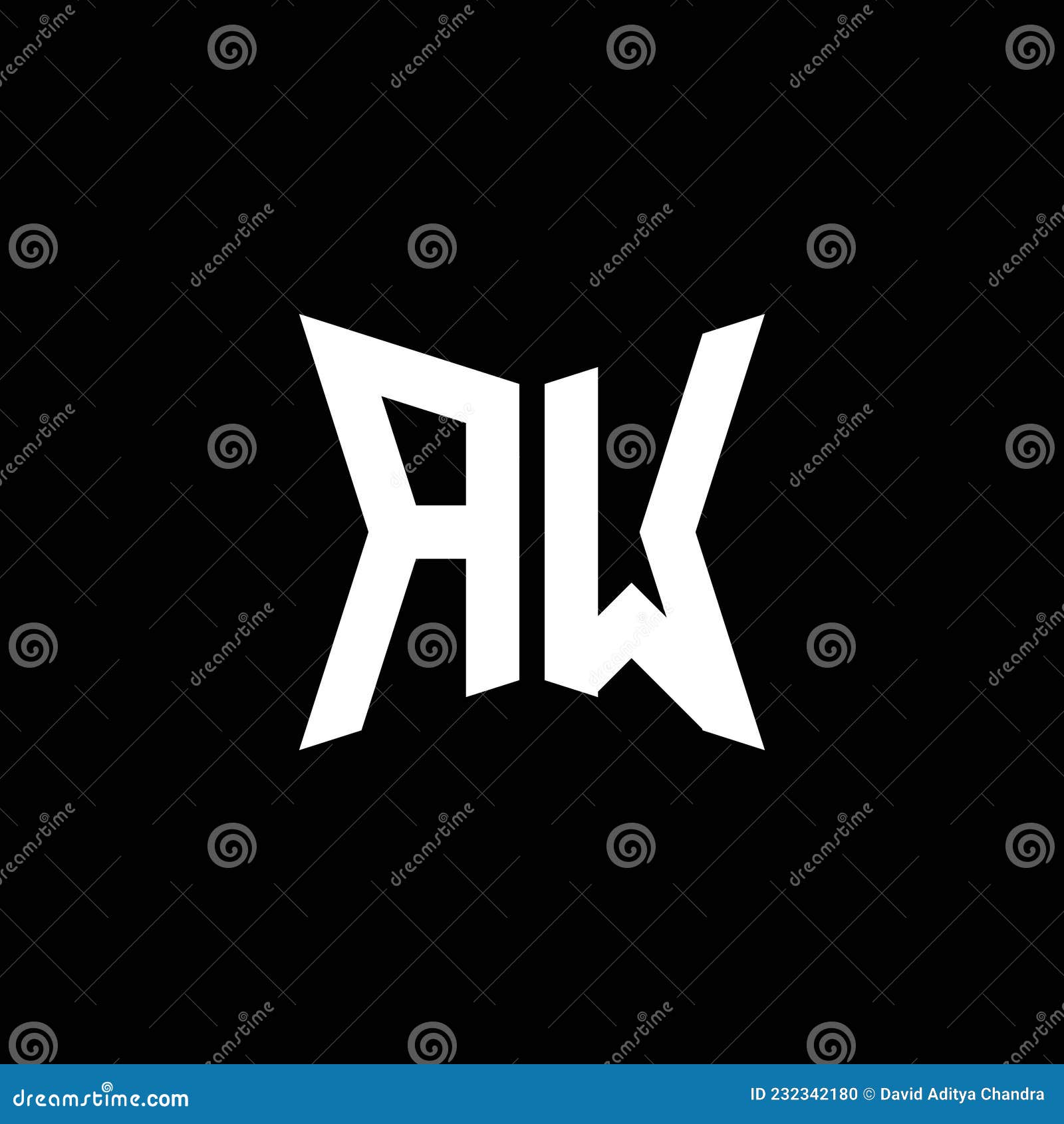 AW Logo Monogram Geometric Shape Style Stock Vector - Illustration of ...