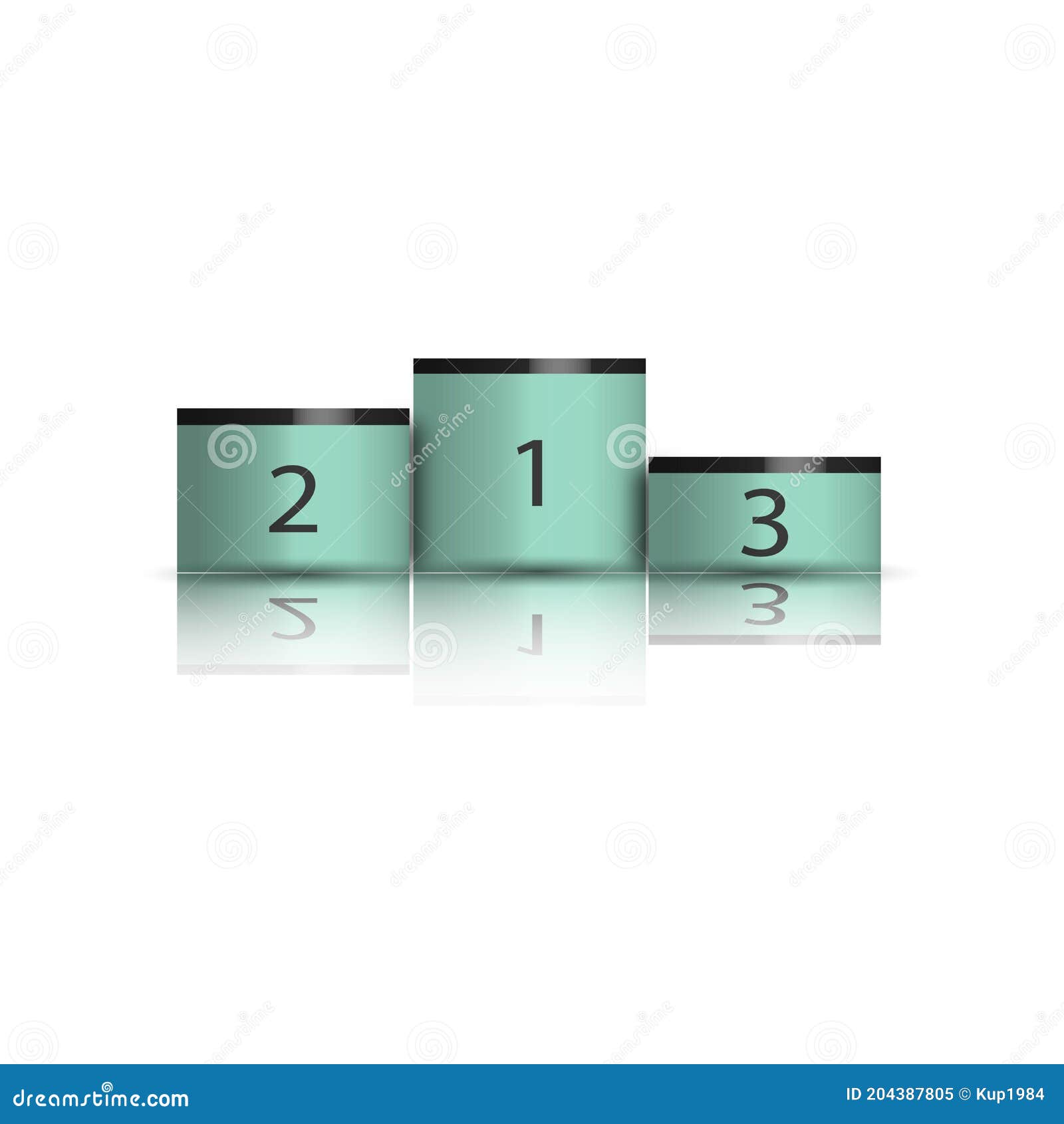 Award Pedestal. Realistic Presentation Podium, 3d Platform. First Place