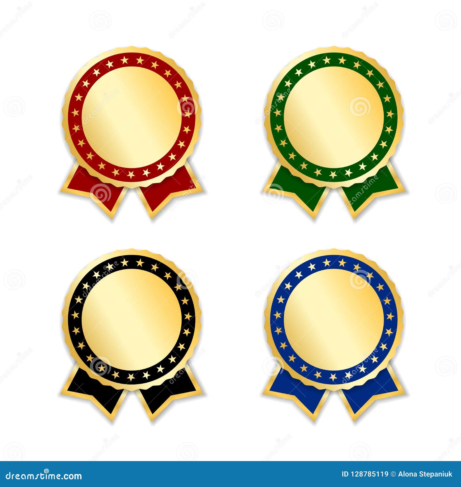 gold ribbon award vector