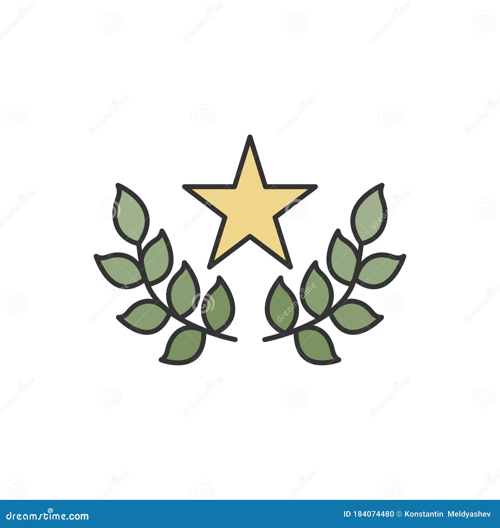 award, star, petals icon. simple outline colored  of award icons for ui and ux, website or mobile application
