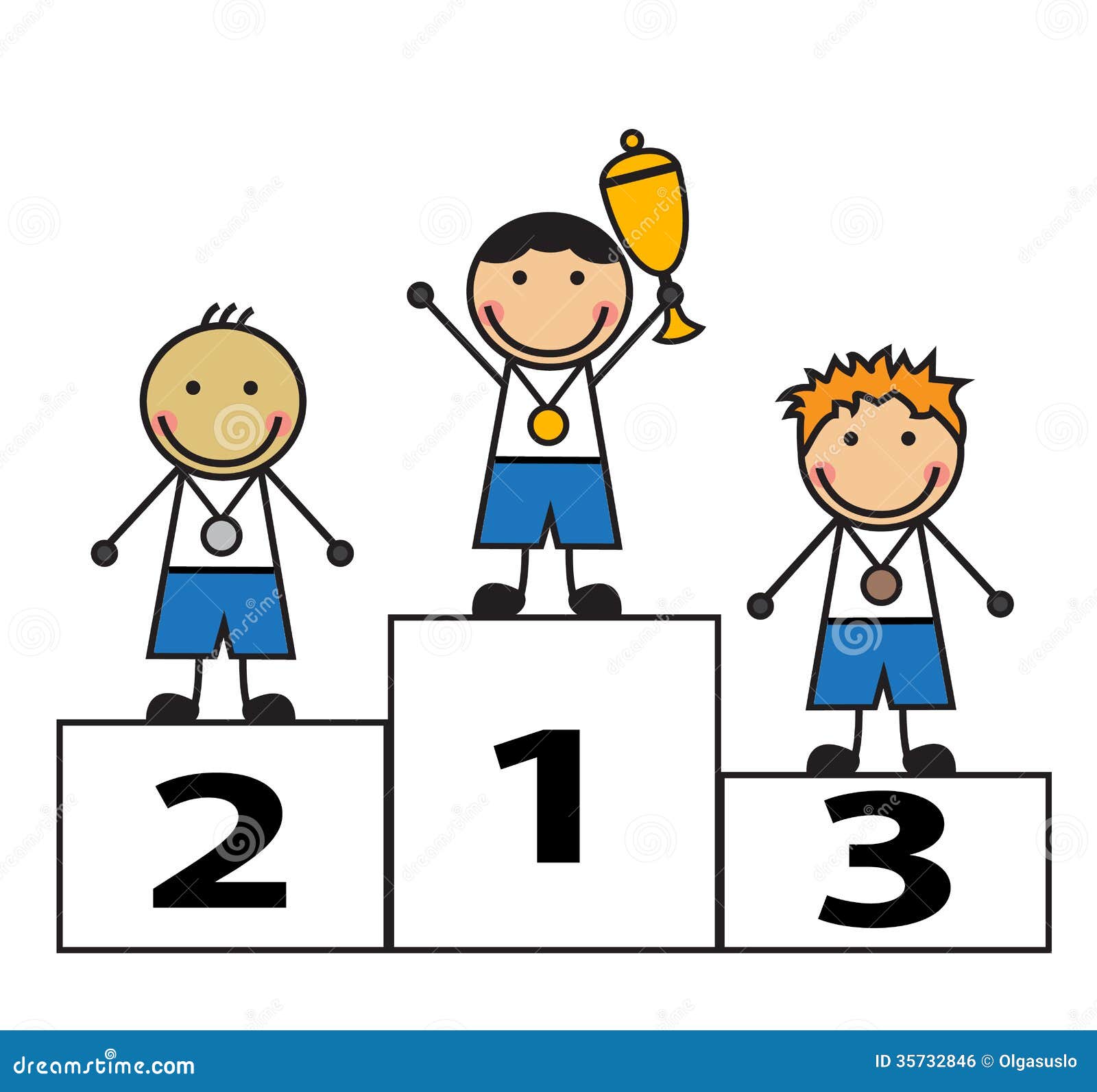 Award winners stock illustration. Illustration of medalist - 35732846