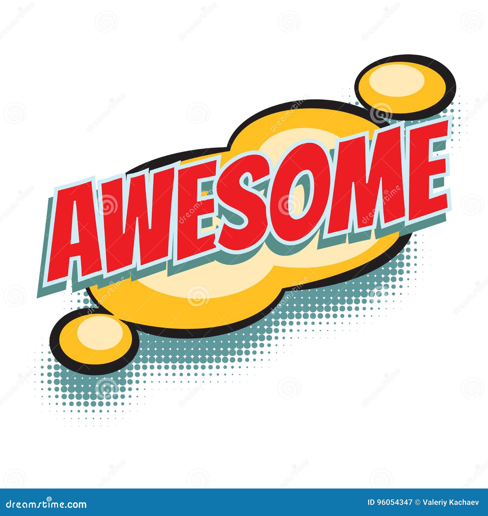 the word awesome clipart