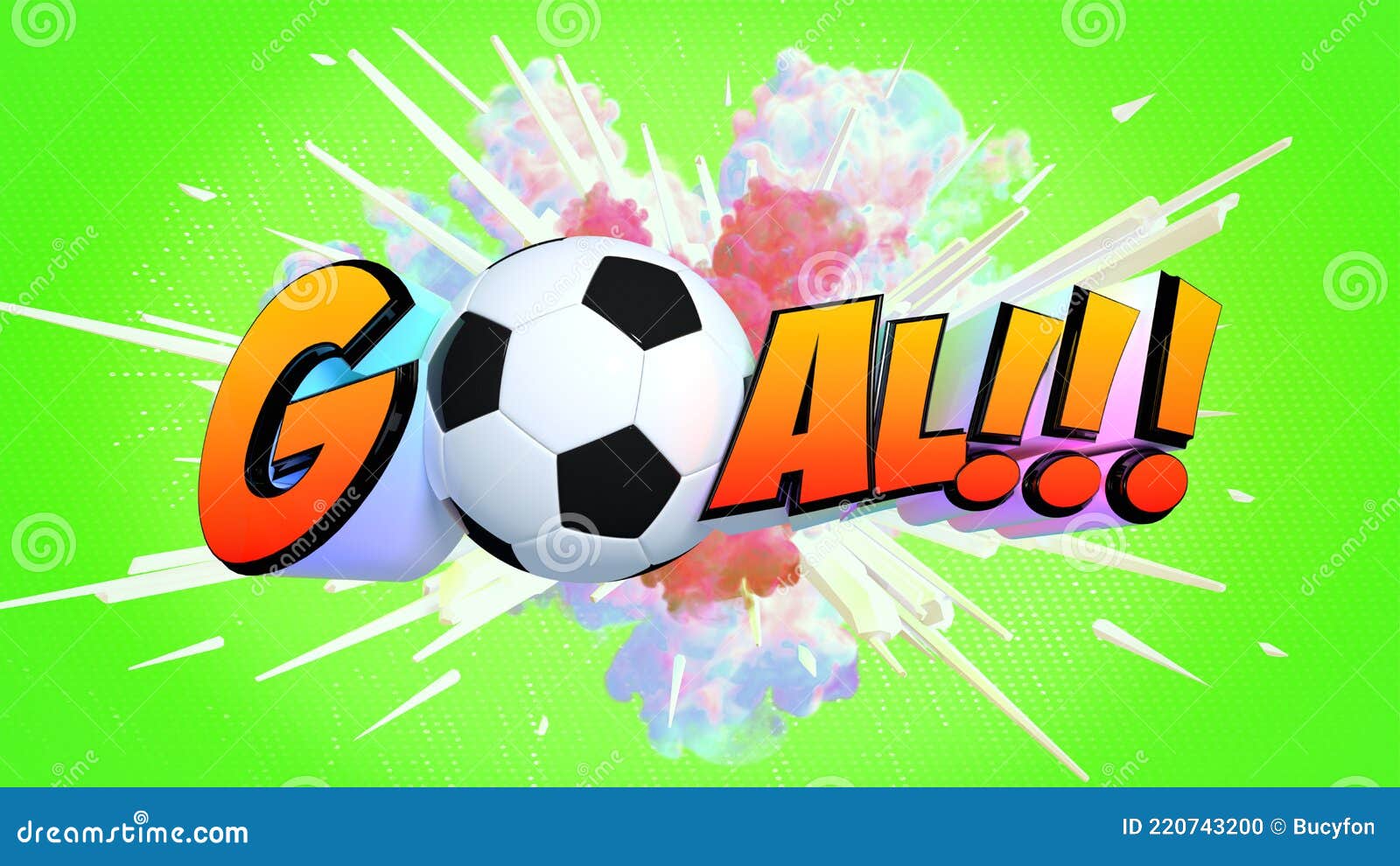 Awesome Exploding Goal Word with Soccer Ball Stock Illustration Illustration of winner, game