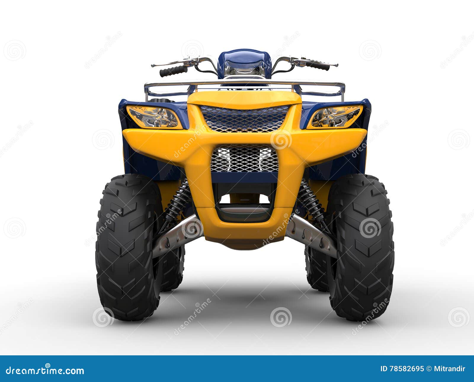 Awesome Four Wheeler Front View Closeup Shot Stock Image Image of