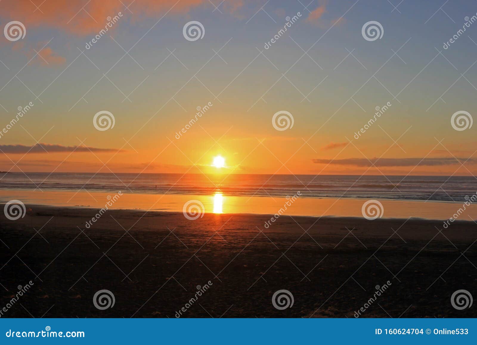 Awesome Sunset At Muriwai Beach Stock Photo Image Of Environment