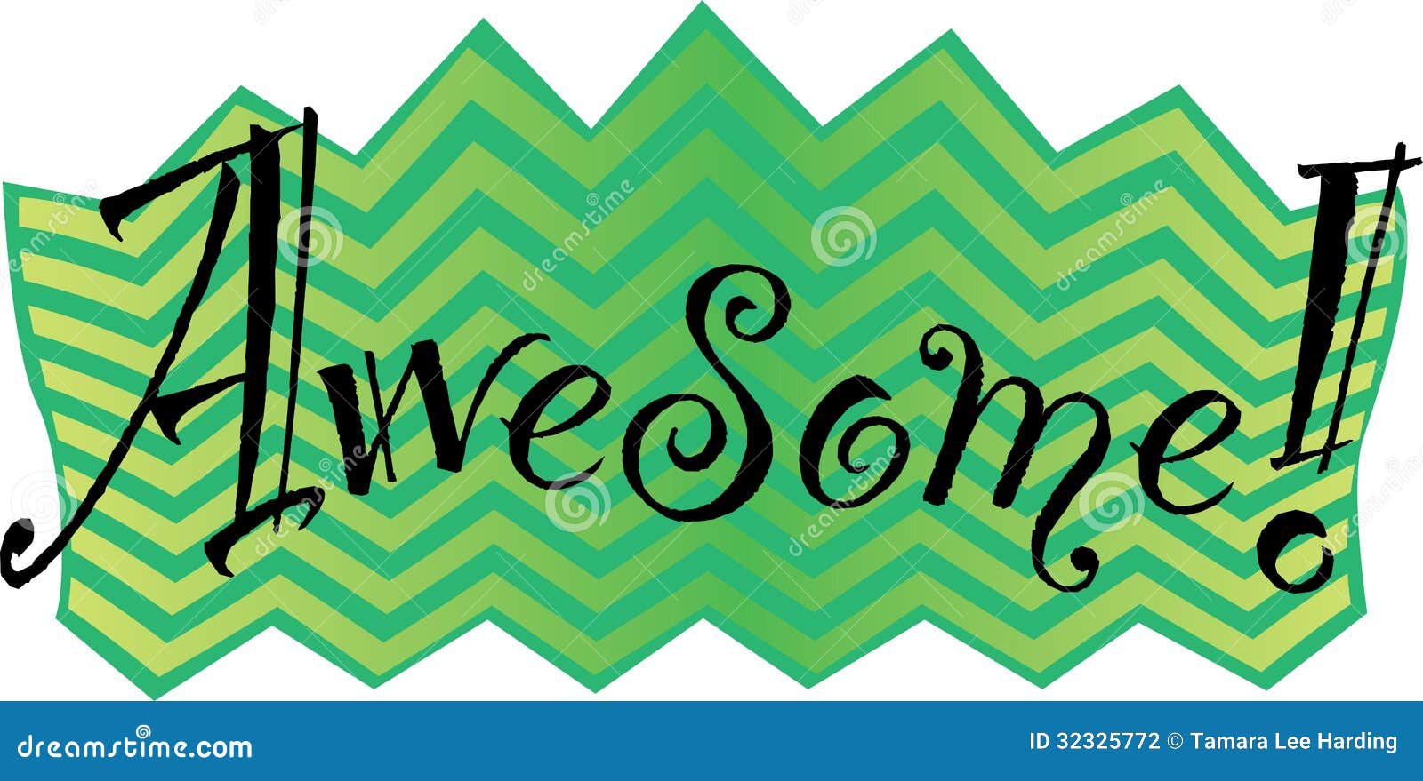 the word awesome clipart