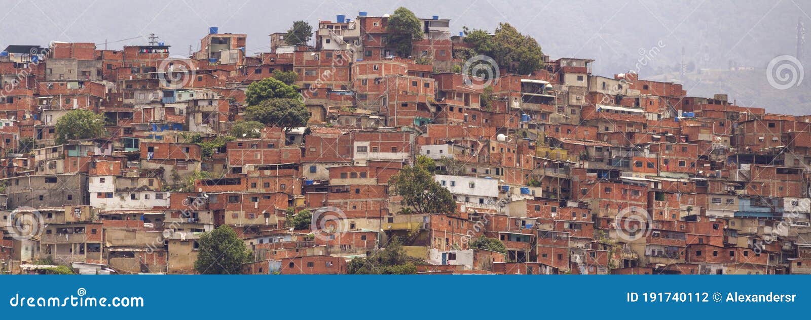 awesome view of artigas and moran slums in green hills caracas venezuela