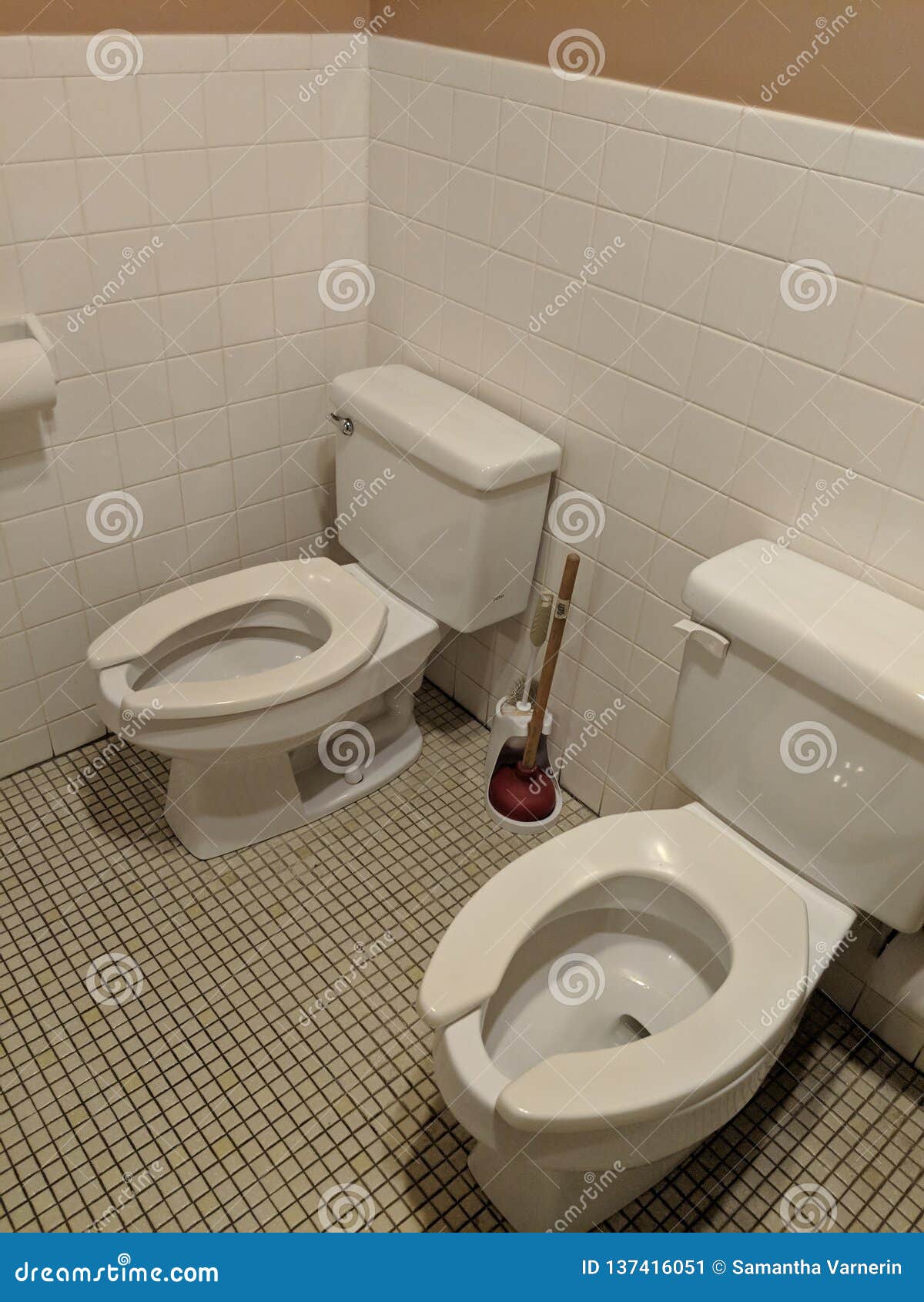 Awkward Toilets Next To Each Other Stock Image Image of next, toilets